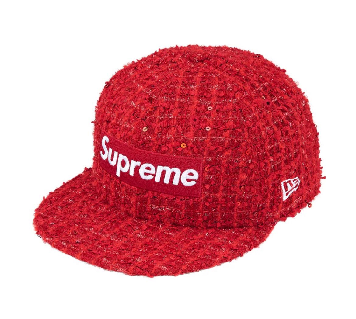 New Era × Supreme Size 8 Supreme Boucle Box Logo New Era Fitted Hat Size ONE SIZE - 1 Thumbnail