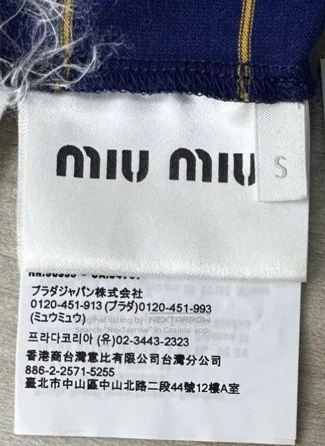 Miu Miu Blue Striped Short Sleeve T-Shirt with Pocket. Size US S / EU 44-46 / 1 - 6 Thumbnail