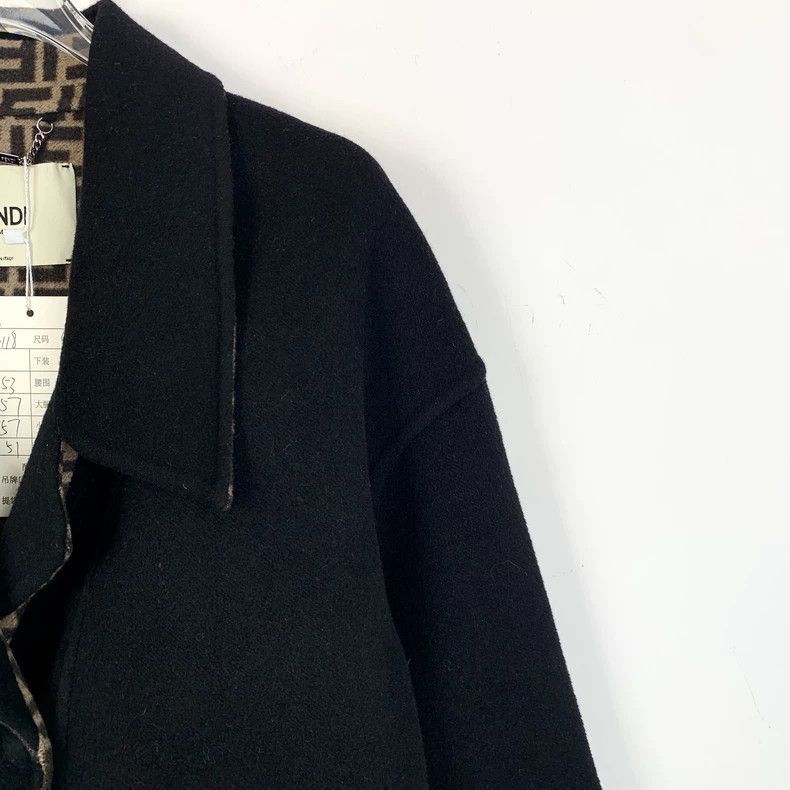 Fendi Fendi Black Double Breasted Wool Jacket Size US M / EU 48-50 / 2 - 3 Thumbnail