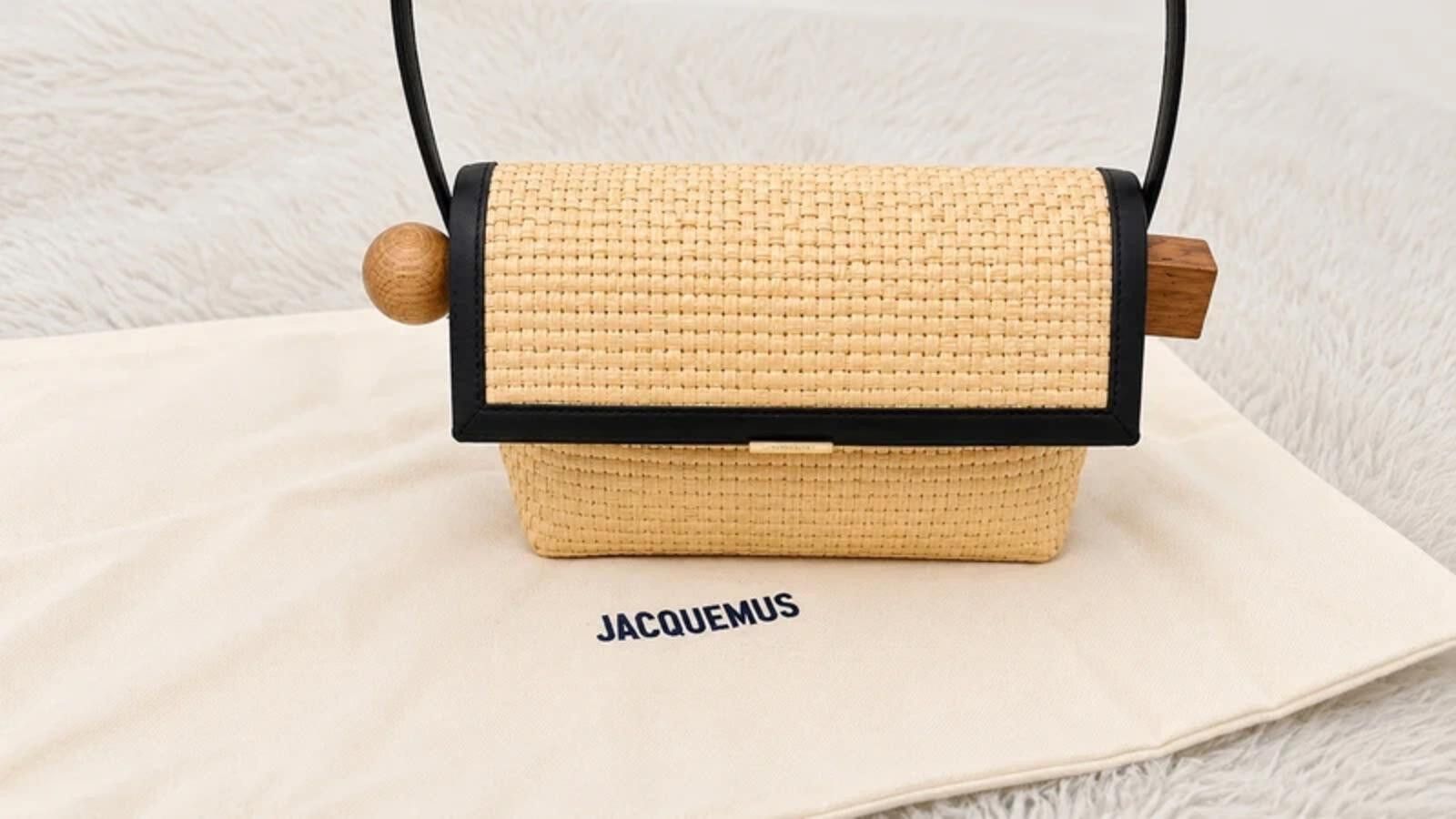 Jacquemus Jacquemus Le Rond Geometric Raffia Shoulder Bag Size ONE SIZE - 1 Thumbnail