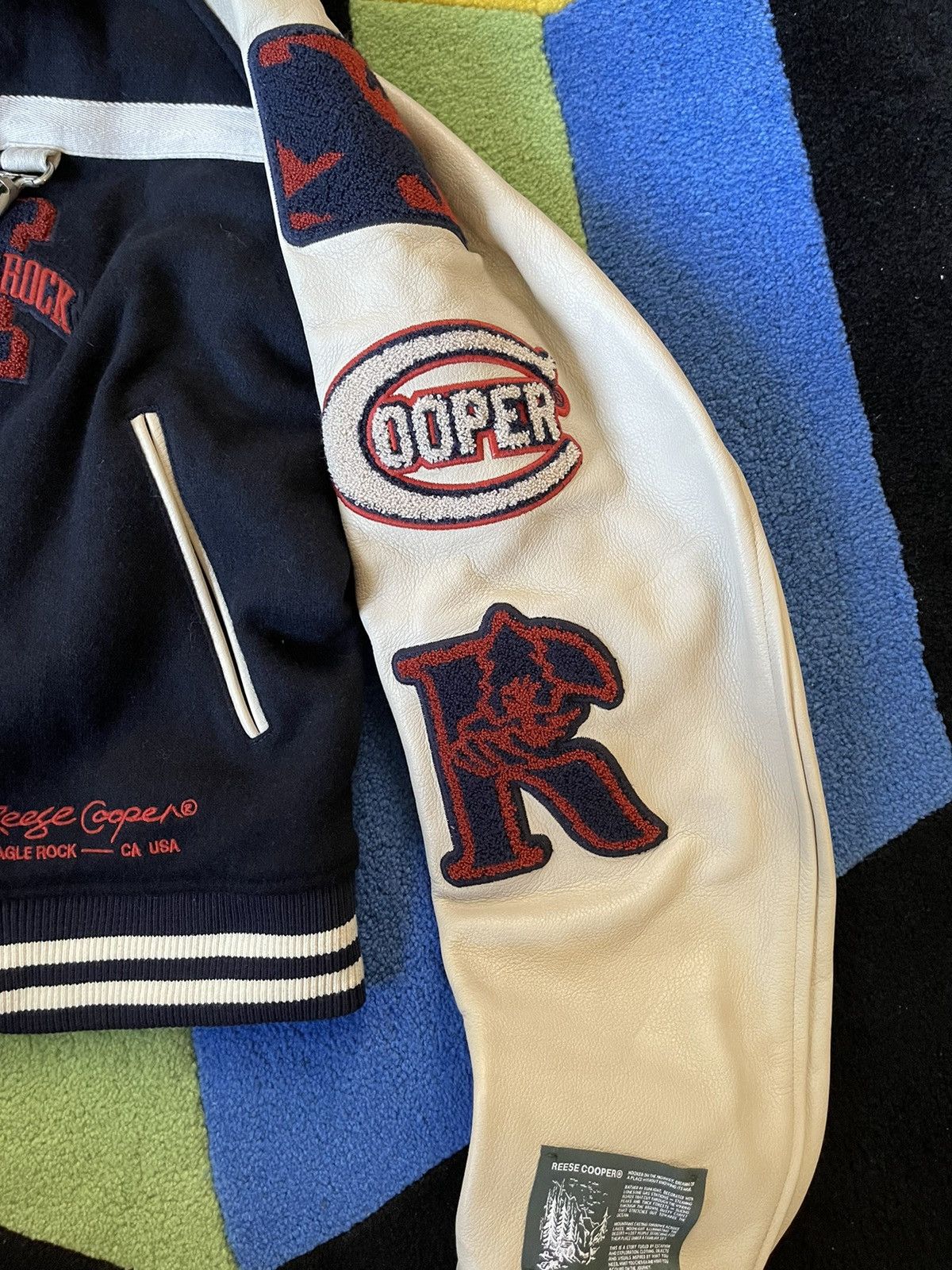 Reese Cooper (L) REESE COOPER TWO STEPS FORWARD WOOL VARSITY JACKET Size US L / EU 52-54 / 3 - 5 Thumbnail