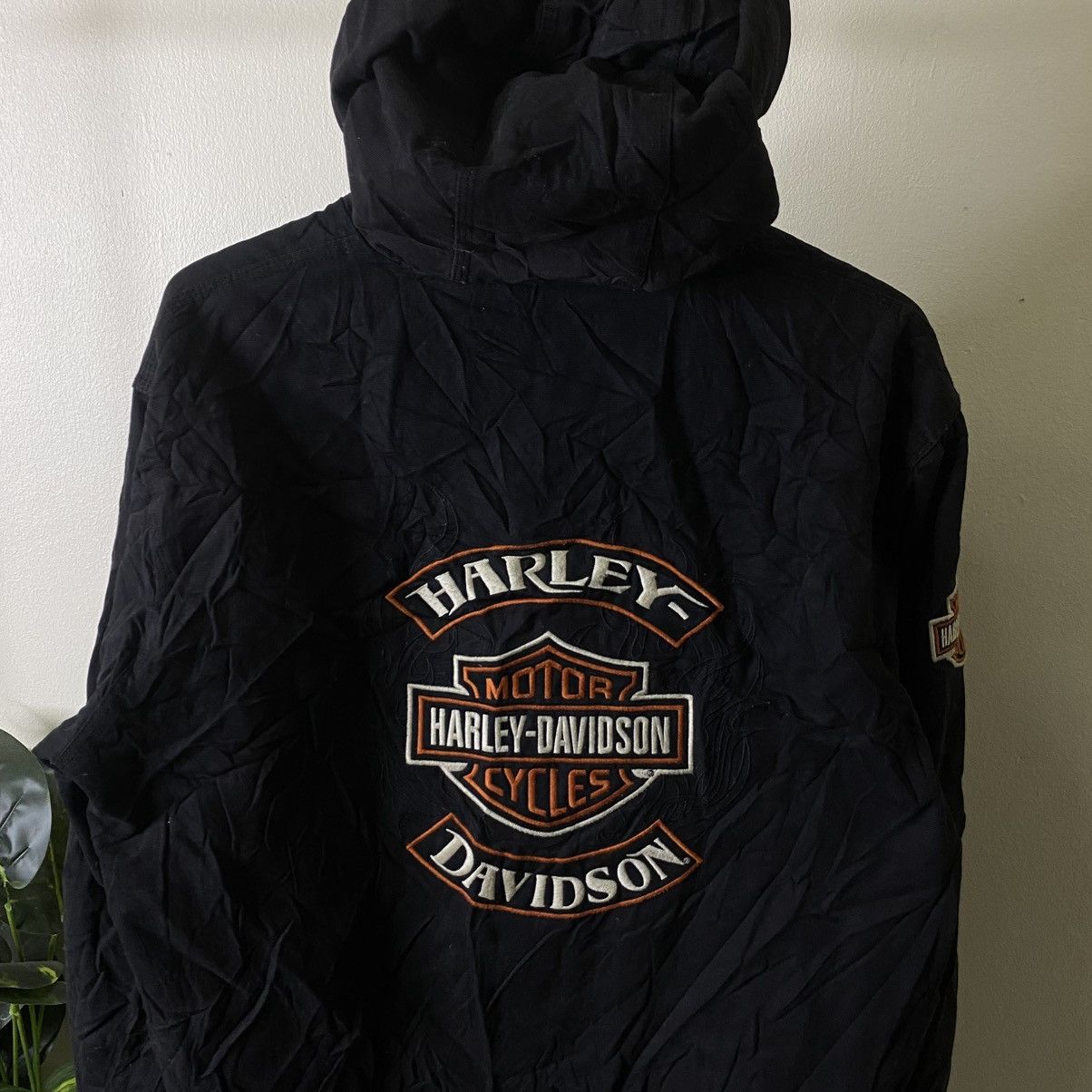 Harley Davidson Vintage Y2K Harley Davidson Reversible Hooded Jacket Size US XL / EU 56 / 4 - 14 Thumbnail