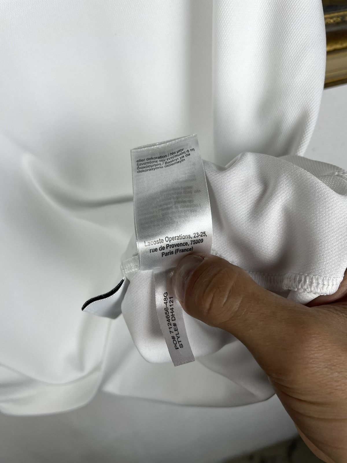 Lacoste Lacoste Novak Djokovic White T-shirt Polo Tennis Sportswear Size US L / EU 52-54 / 3 - 11 Thumbnail