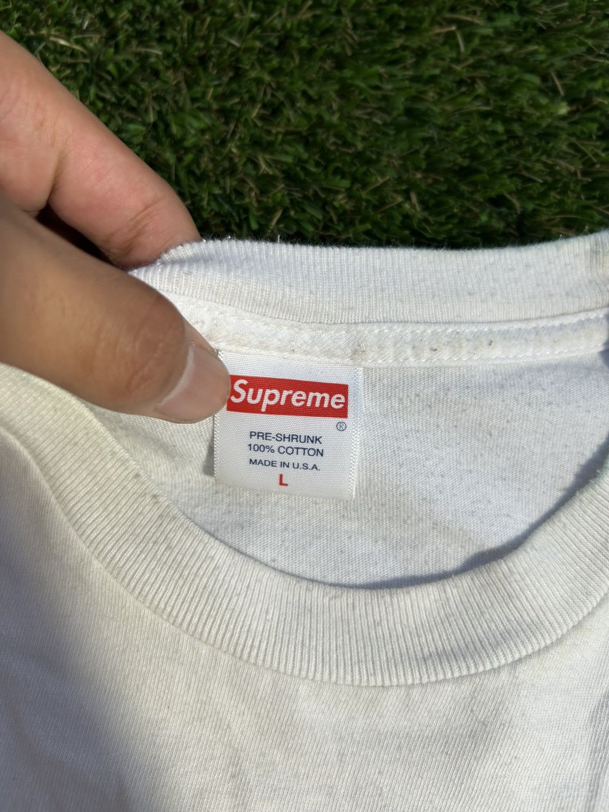 Supreme Supreme SS19 Cloud White Tee Size US L / EU 52-54 / 3 - 3 Thumbnail