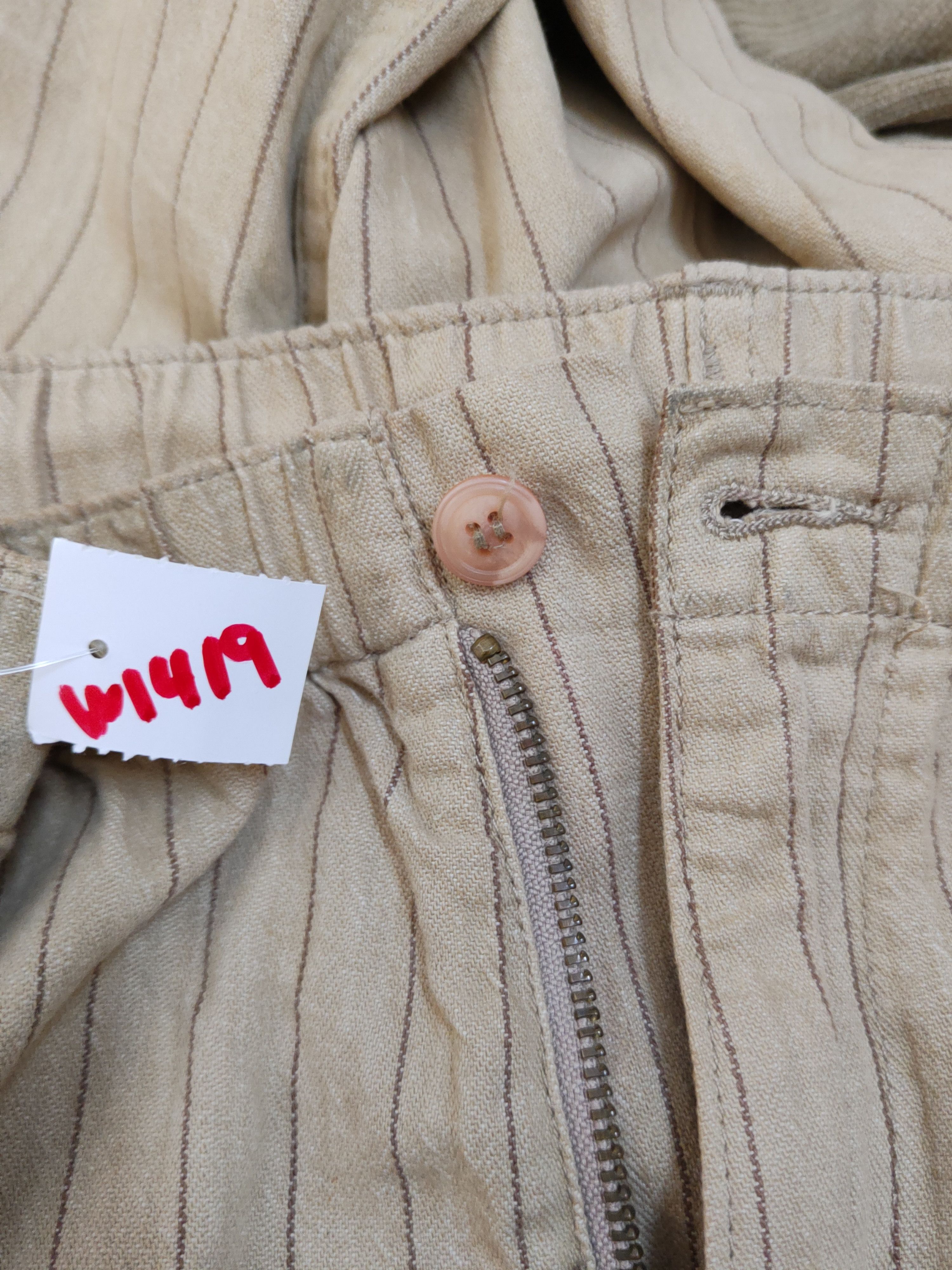 Japanese Brand × Vintage Thunder Storm Light Brown stripe vintage Casual Pants #W1419 Size US 37 - 16 Thumbnail