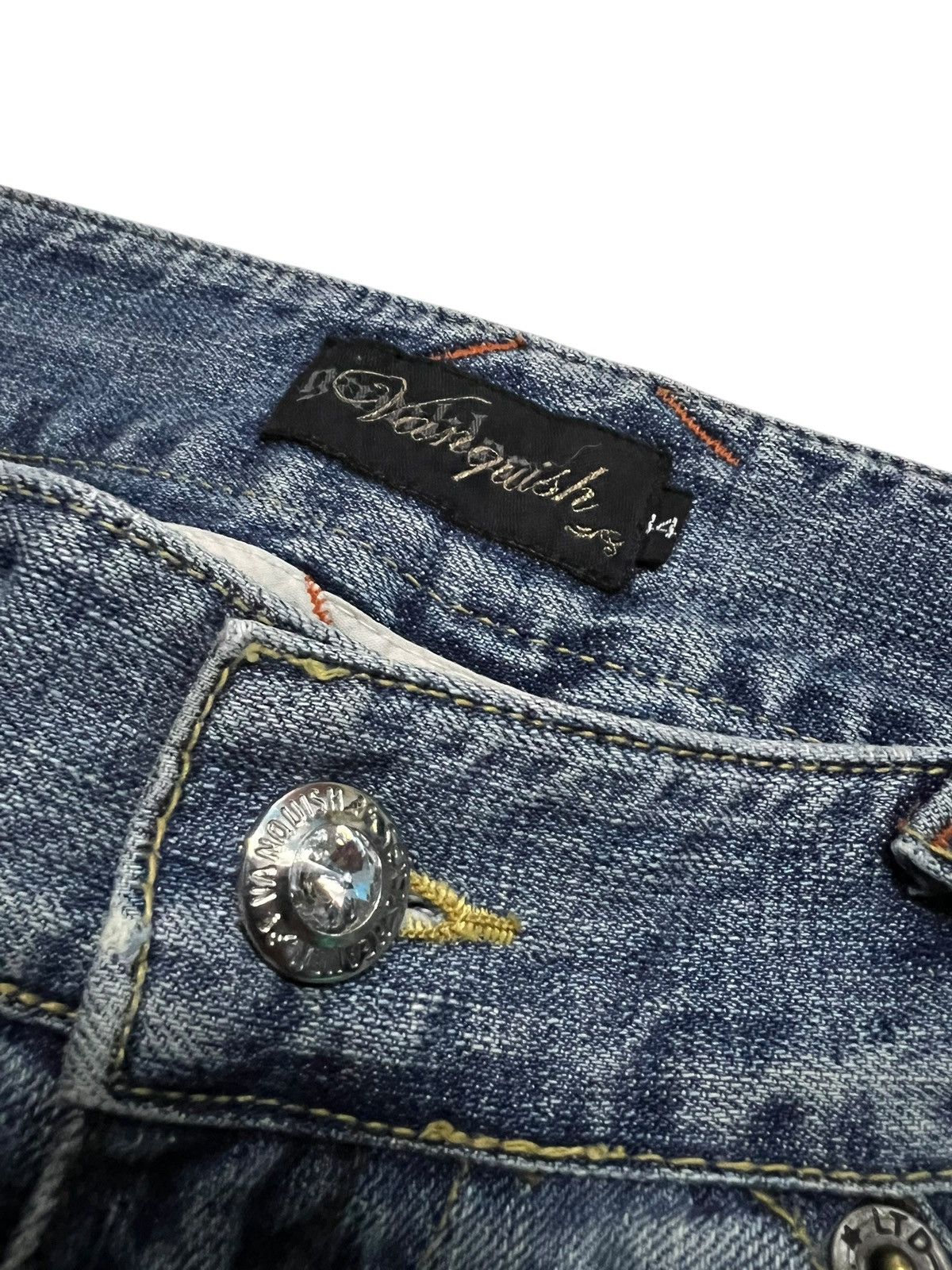 Japanese Brand Flare Jeans Vanquish Distressed Mud Wash Jean Like Kapital Size US 31 - 9 Thumbnail