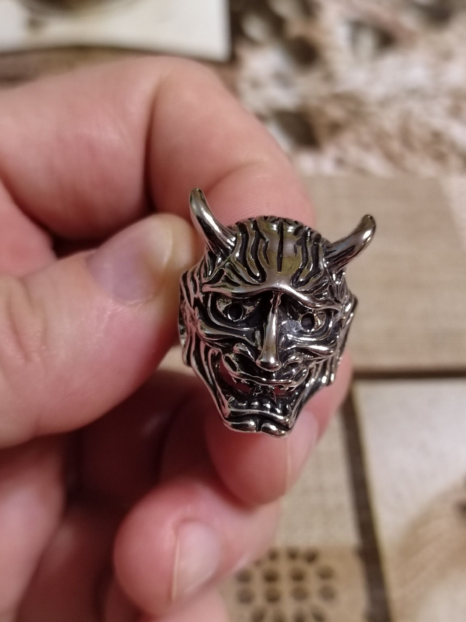 Jewelry Hannya Japanese Mask Ring Size ONE SIZE - 2 Thumbnail