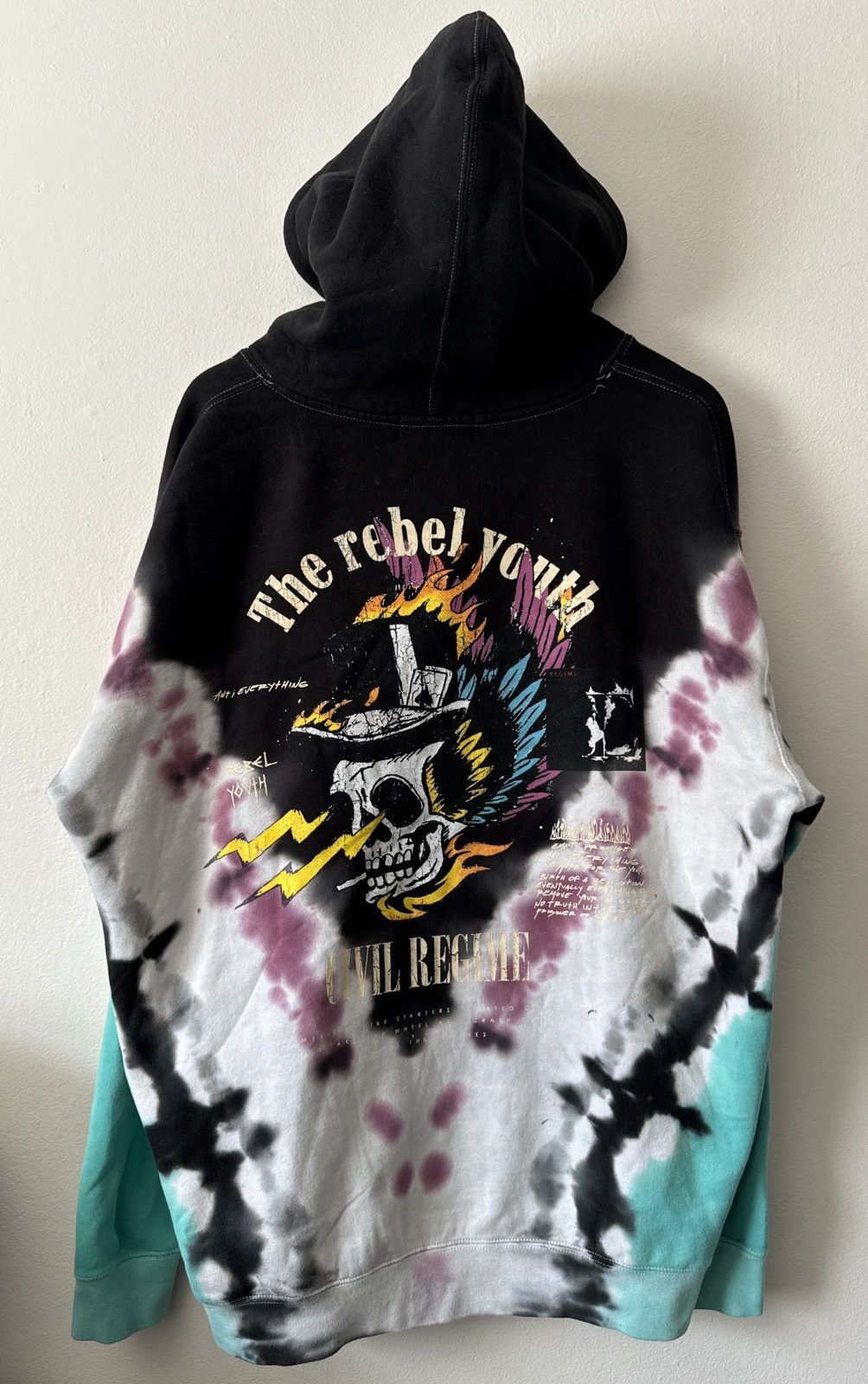 Civil Regime Civil Regime The Rebel Youth Tie Dyed Hoodie Oversized Fit Size US L / EU 52-54 / 3 - 2 Thumbnail