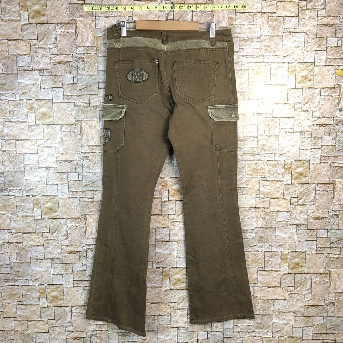 Japanese Brand Sarah Band Brown Cargo Multipocket Pants #A590 Size US 31 - 13 Thumbnail