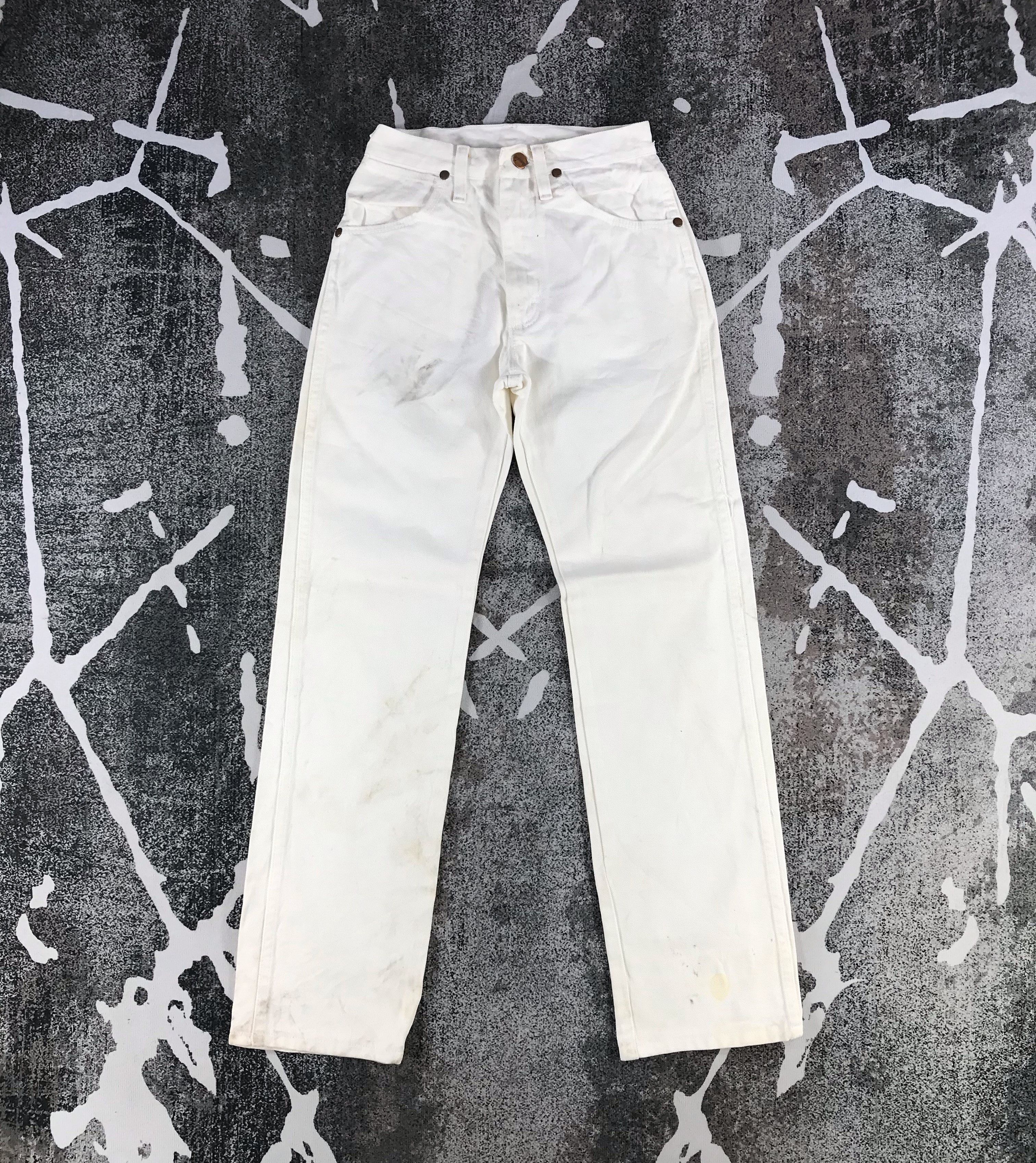 Vintage Vintage Wrangler Jeans Dirty White High Waist Denim KJ1072 Size 24" / US 00 / IT 34 - 1 Thumbnail