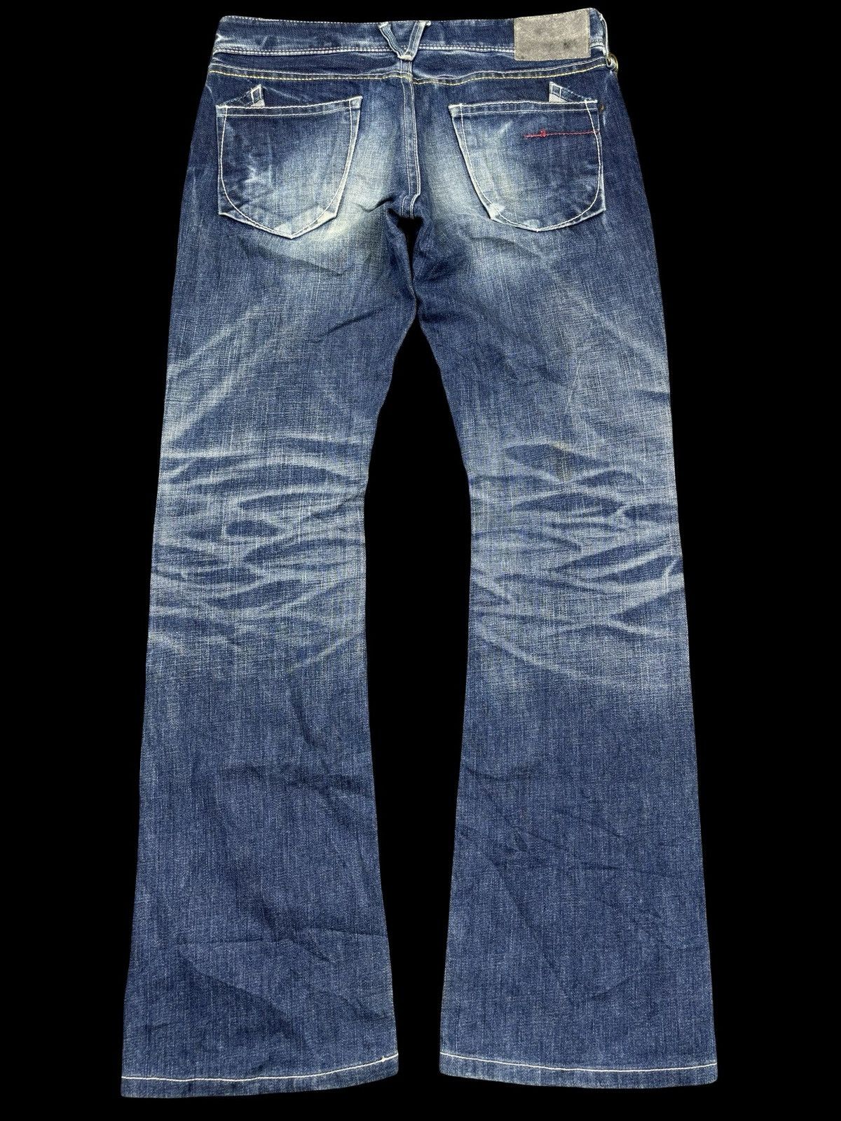 Vanquish 💥Flare💥Vanquish Crazy Fades Low Rise Spiky Flare Denim K1 Size US 32 / EU 48 - 2 Thumbnail