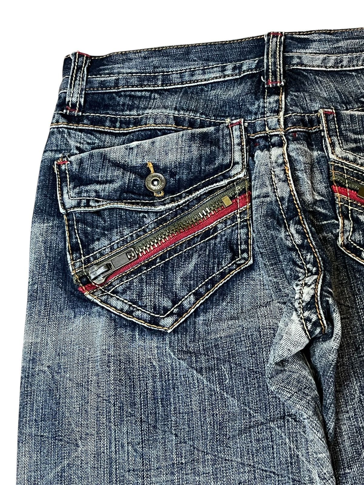 semanticdesign SICK🔥VINTAGE SEMANTIC DESIGN JAPAN DISTRESSED FLARED JEANS Size US 31 - 10 Thumbnail