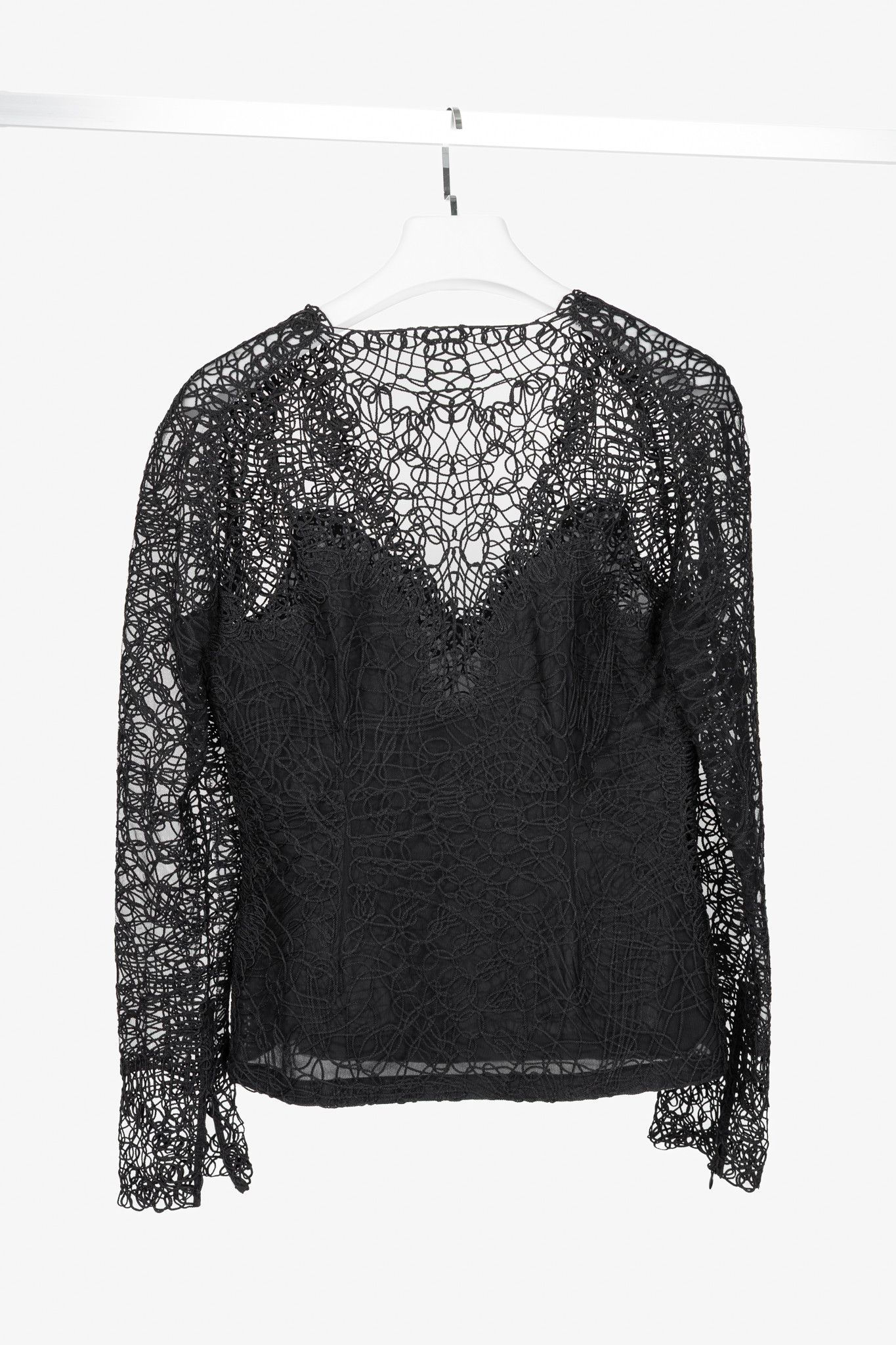 Tom Ford Tom Ford Black Soutache-Embroidered Long-Sleeve Top Size M / US 6-8 / IT 42-44 - 2 Thumbnail
