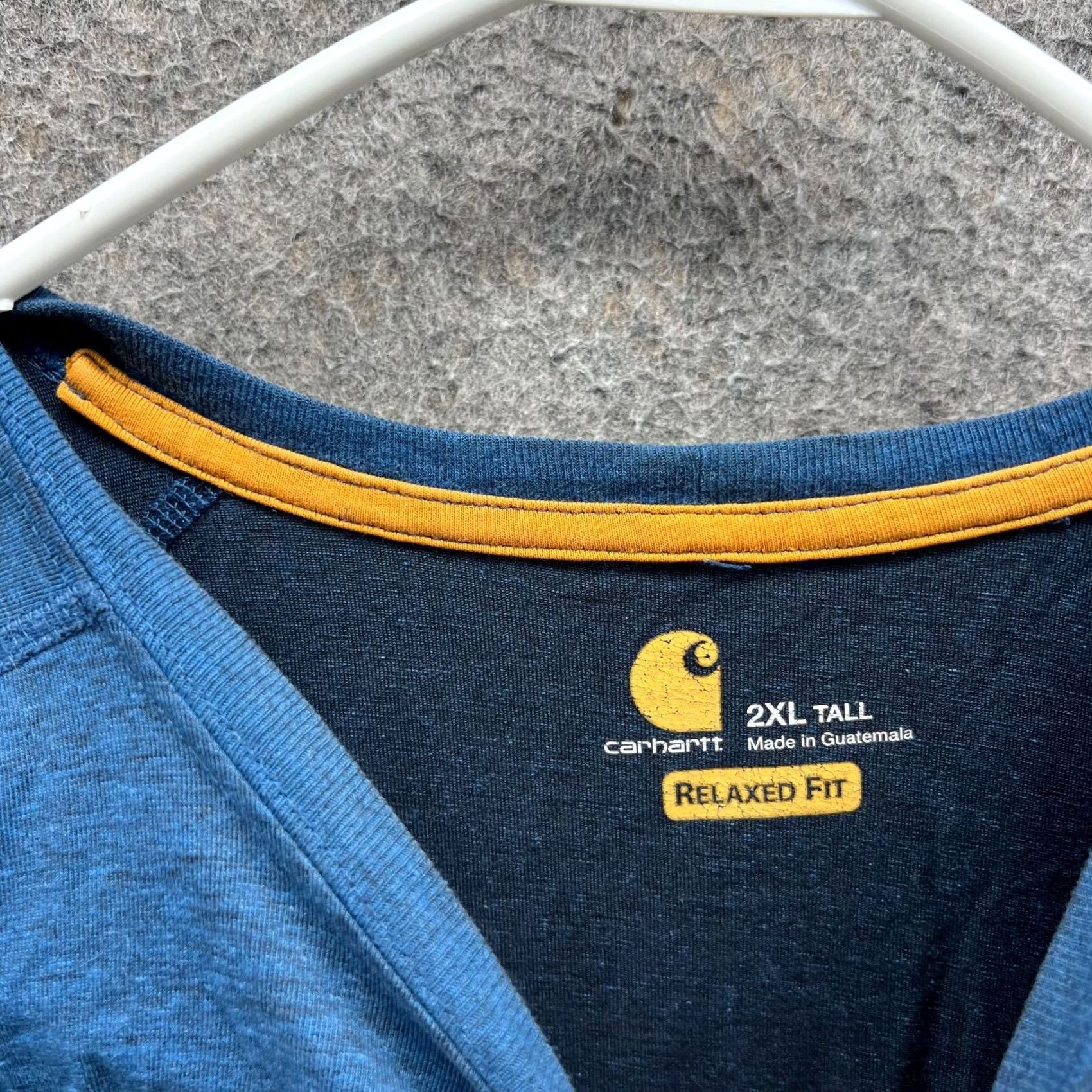 Carhartt Carhartt Shirt Mens 2XL Tall Blue Relaxed Crewneck Tee Spell Out Cotton XXL Shirt Men Blue 2XL Logos Crew Neck Short Sleeve, All Seasons, Regular Fit Size US XXL / EU 58 / 5 - 5 Thumbnail