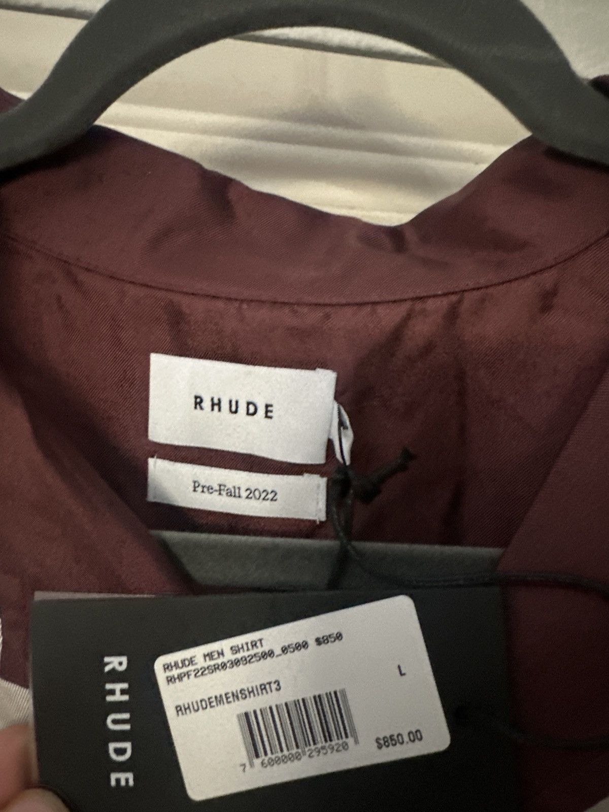 Rhude RHUDE 100% Silk Bull Market Racing Team Shirt Fall 2022 Coll Size US L / EU 52-54 / 3 - 5 Thumbnail