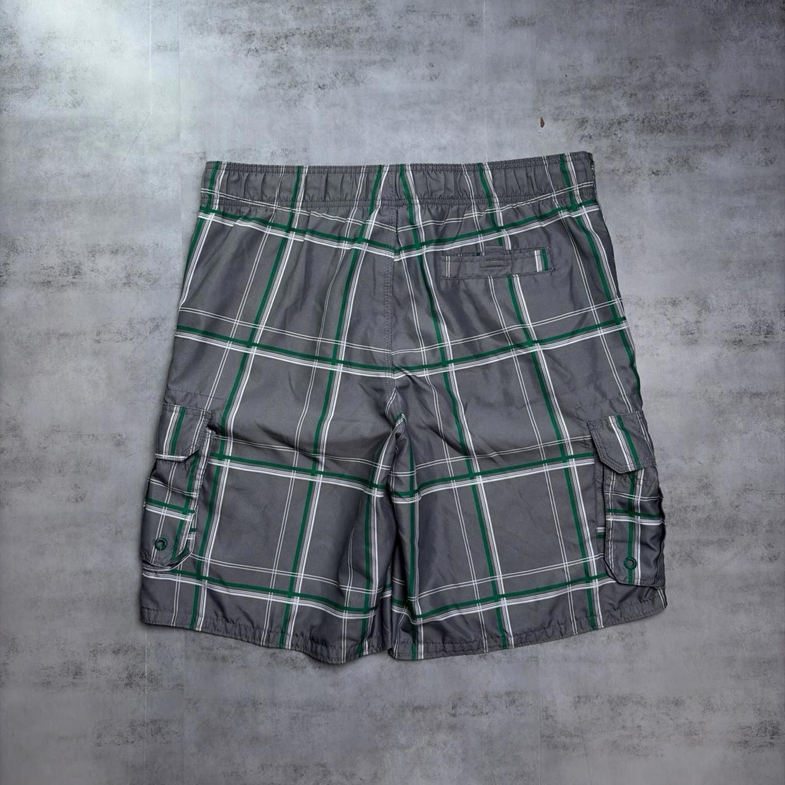 Ocean Pacific Y2K Grey Ocean Pacific Grunge Plaid Baggy Surf Board Shorts Size US 34 / EU 50 - 4 Thumbnail