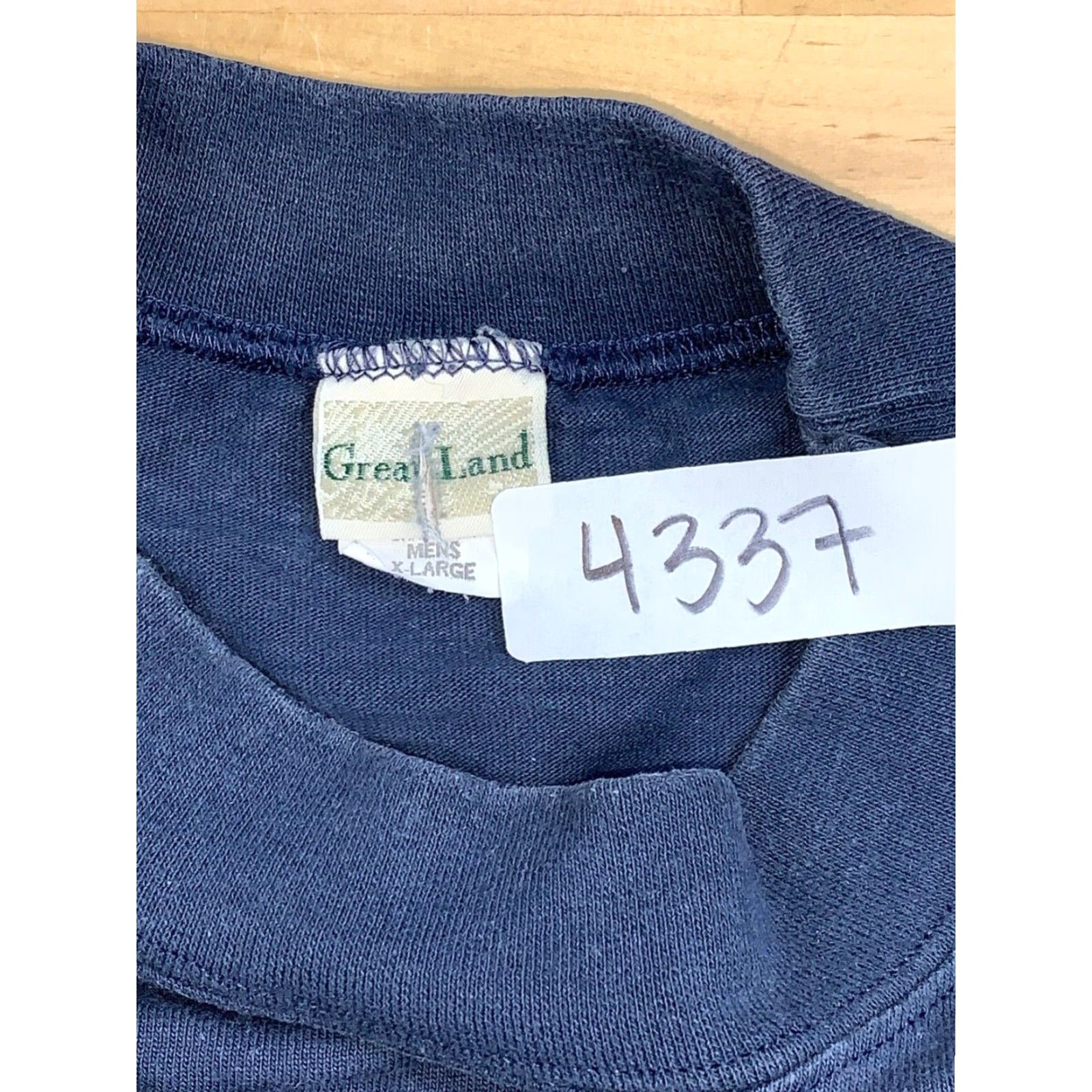 Greats VINTAGE Great Land Shirt XL Navy Blue USA 4337 Mens Mock Neck Long Sleeve Shirt - 4337 Size US XL / EU 56 / 4 - 5 Thumbnail