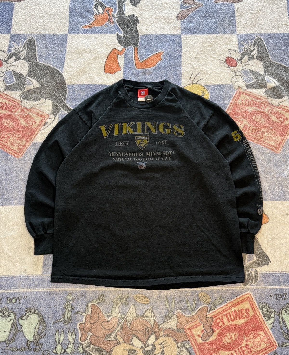 NFL Vintage minnesota vikings long sleeve Size US XL / EU 56 / 4 - 1 Thumbnail