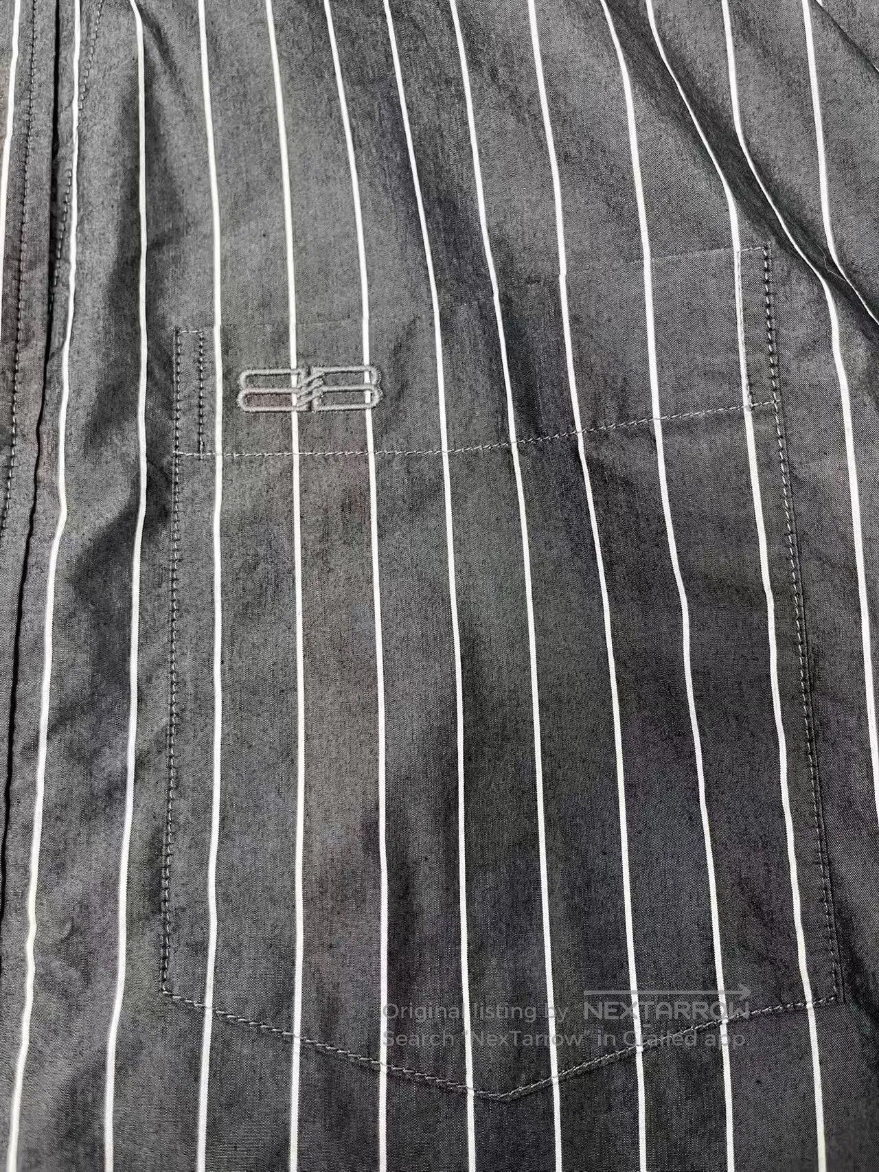 Balenciaga striped long sleeve button. Size US M / EU 48-50 / 2 - 3 Thumbnail