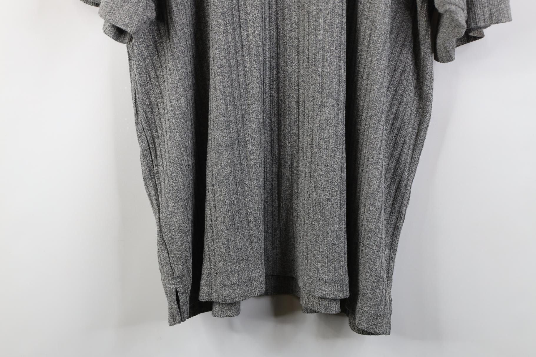 Vintage Vintage 90s Streetwear Ribbed Knit Henley T-Shirt Gray Size US XL / EU 56 / 4 - 11 Thumbnail