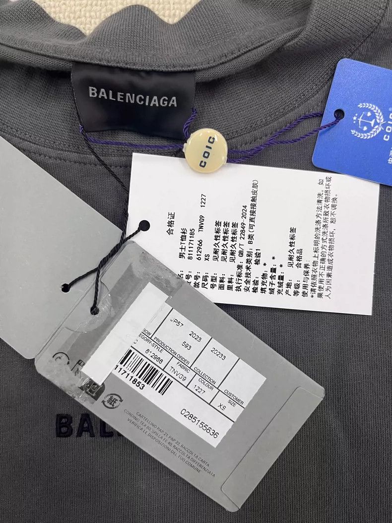Other Balenciaga Letter Logo Embroidered Crew Neck T-Shirt Size US XS / EU 42 / 0 - 5 Thumbnail