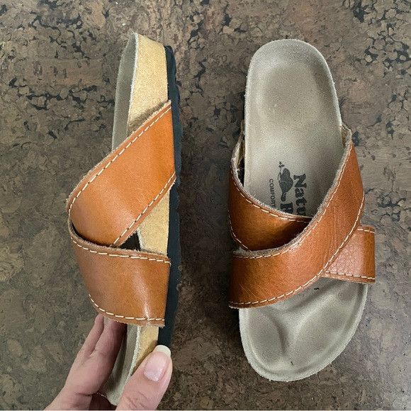 Roots × Vintage Vintage Roots Leather Slide Sandals - fits like 6US 🇨🇦 Size US 6 / IT 36 - 9 Thumbnail