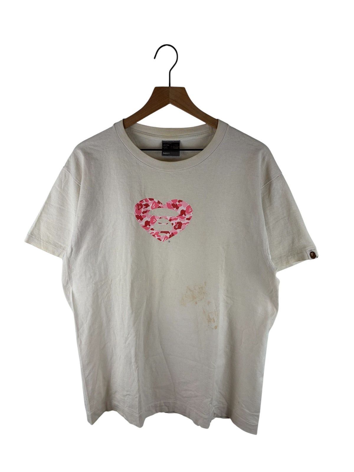 Bape Heart Logo Print Tee