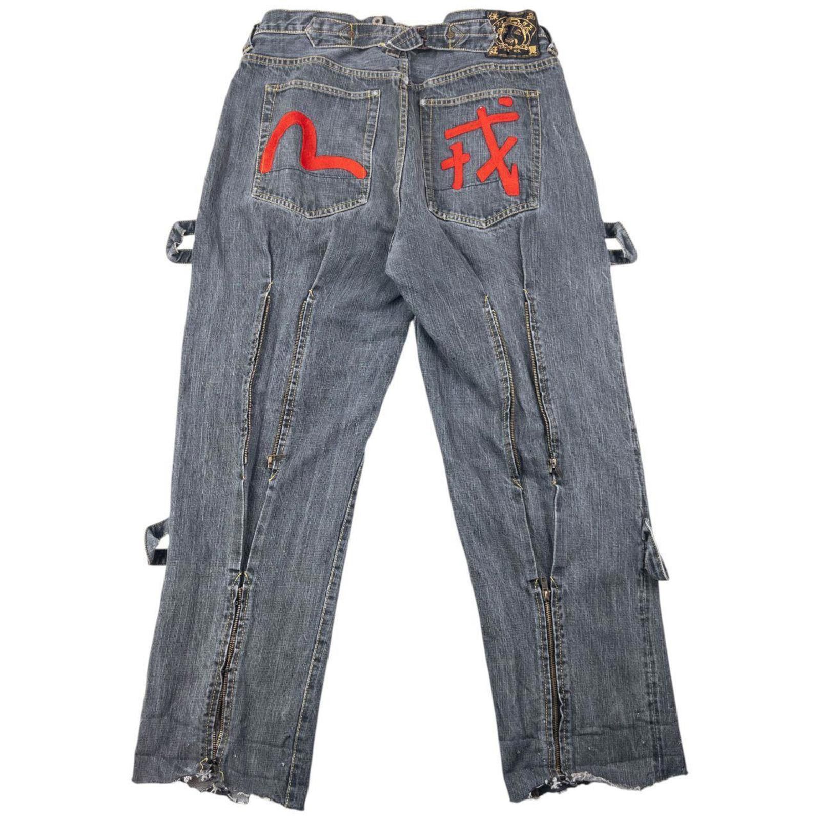 Evisu Vintage Evisu Gull Bondage Zip Japanese Denim Jeans Size W33 Size US 33 - 4 Thumbnail