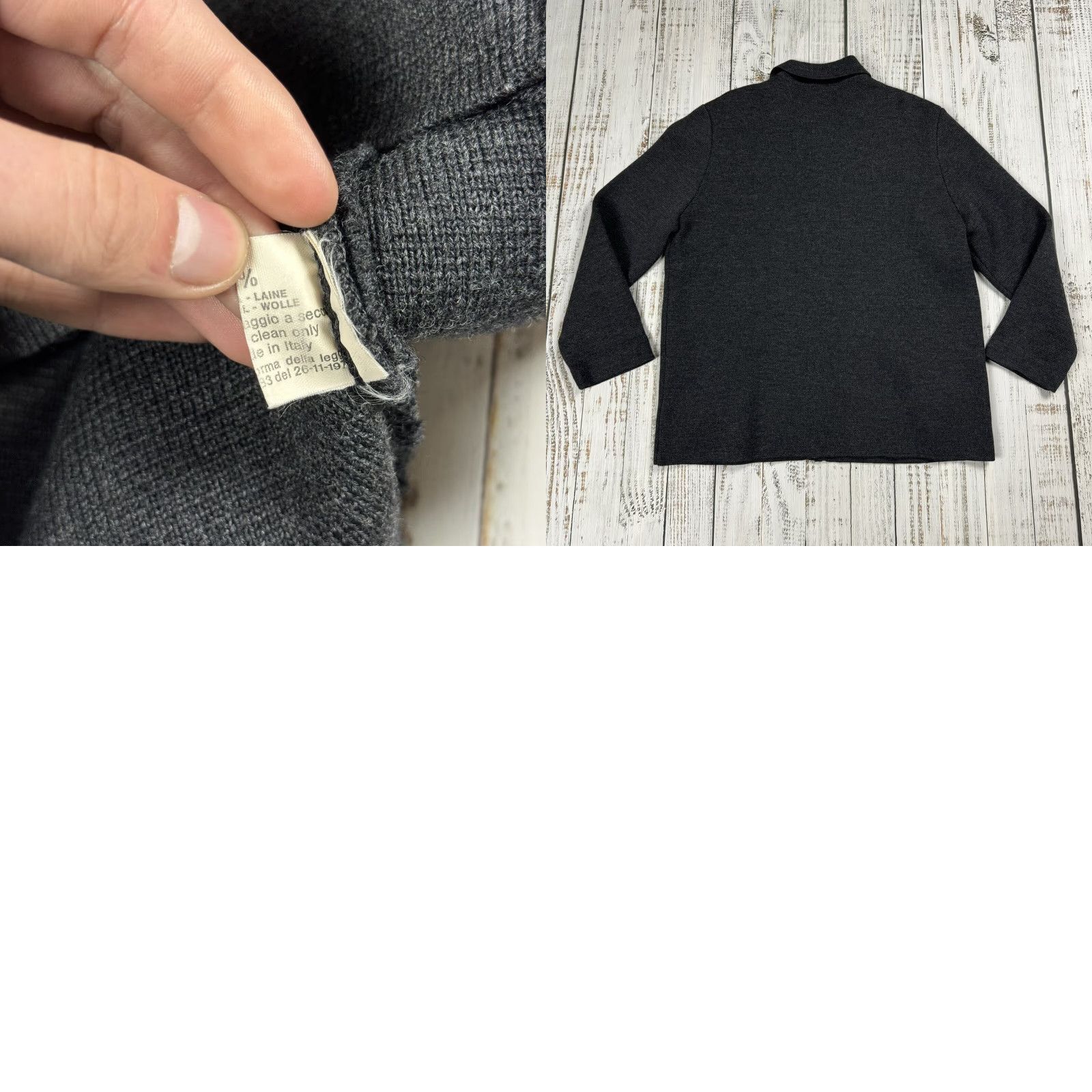 Piazza Sempione PIAZZA SEMPIONE Women's 100% Wool Full Zip Cardigan Sweater Size 44 Charcoal Gray Modern Elegant Size M / US 6-8 / IT 42-44 - 8 Thumbnail