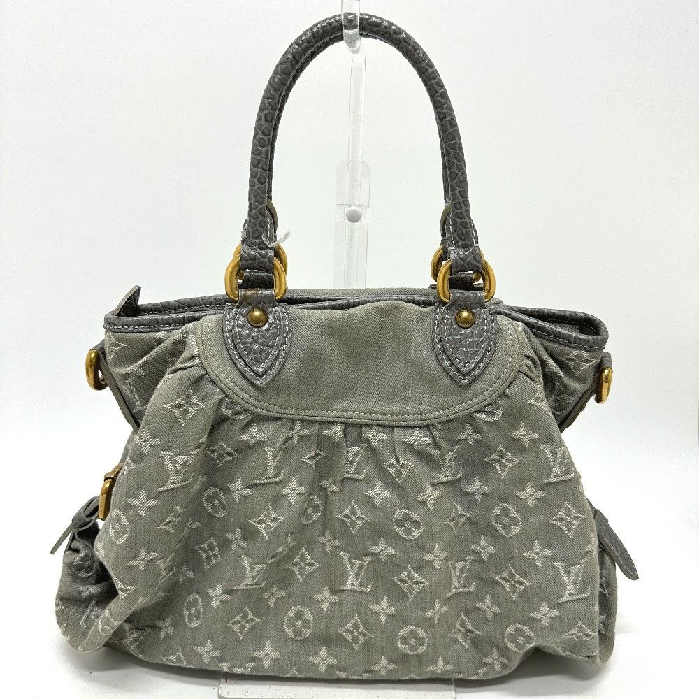 Louis Vuitton Denim NeoCabby MM Handbag Gray
