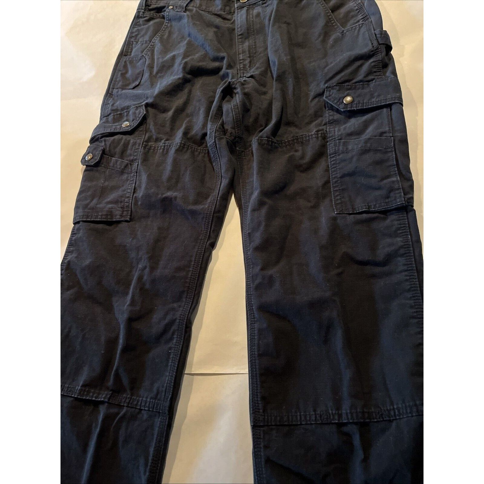 Carhartt Carhartt Men’s 38x31 Duck Canvas Double Knee Pants Black EUC Size US 38 / EU 54 - 7 Thumbnail