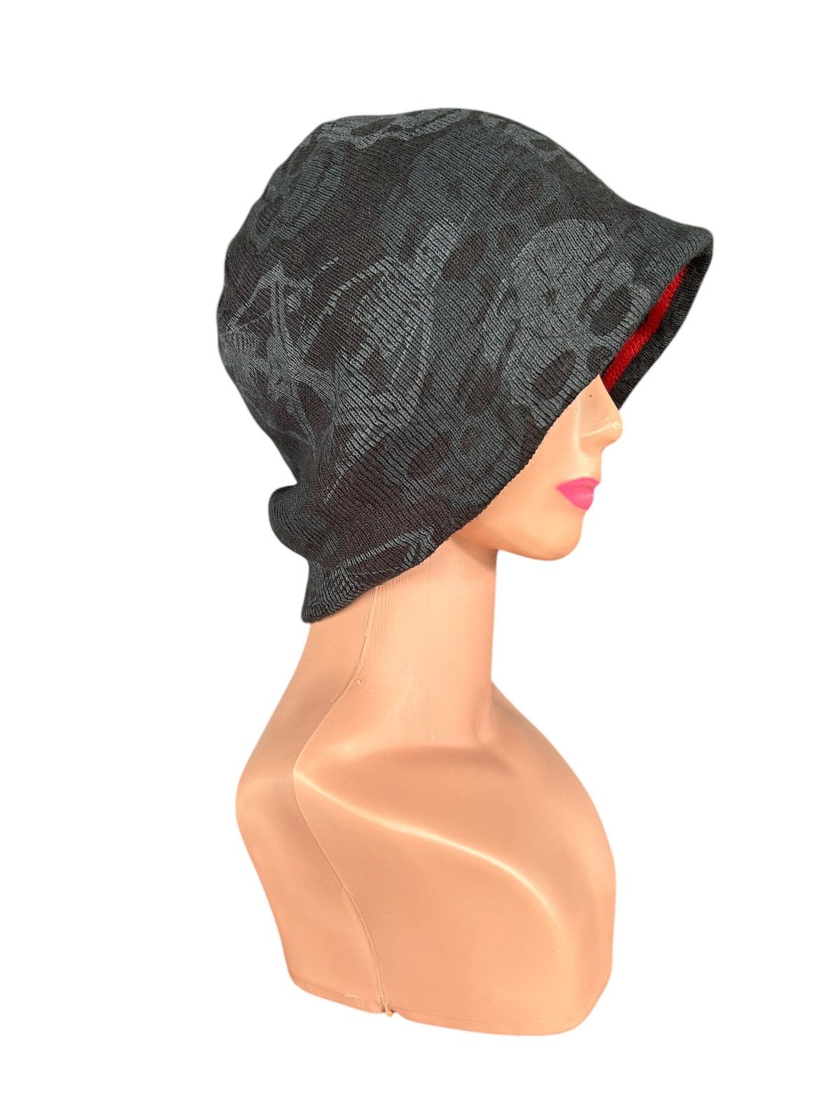 Japanese Brand × Kapital × Vintage Skull Stripe Grunge Punk Bondage Style big Beanie Hats Size ONE SIZE - 7 Thumbnail