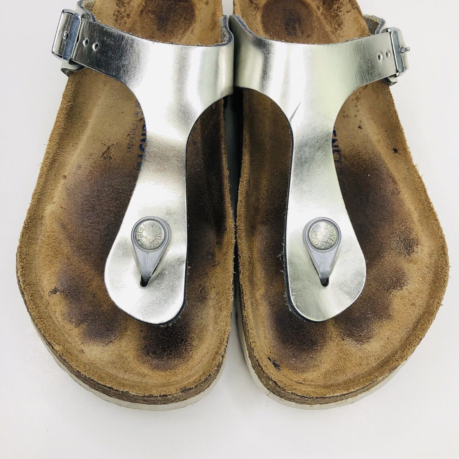 Birkenstock Birkenstock Women's Gizeh Thong Sandals Silver Size EU 38 Size US 7.5 / IT 37.5 - 5 Thumbnail