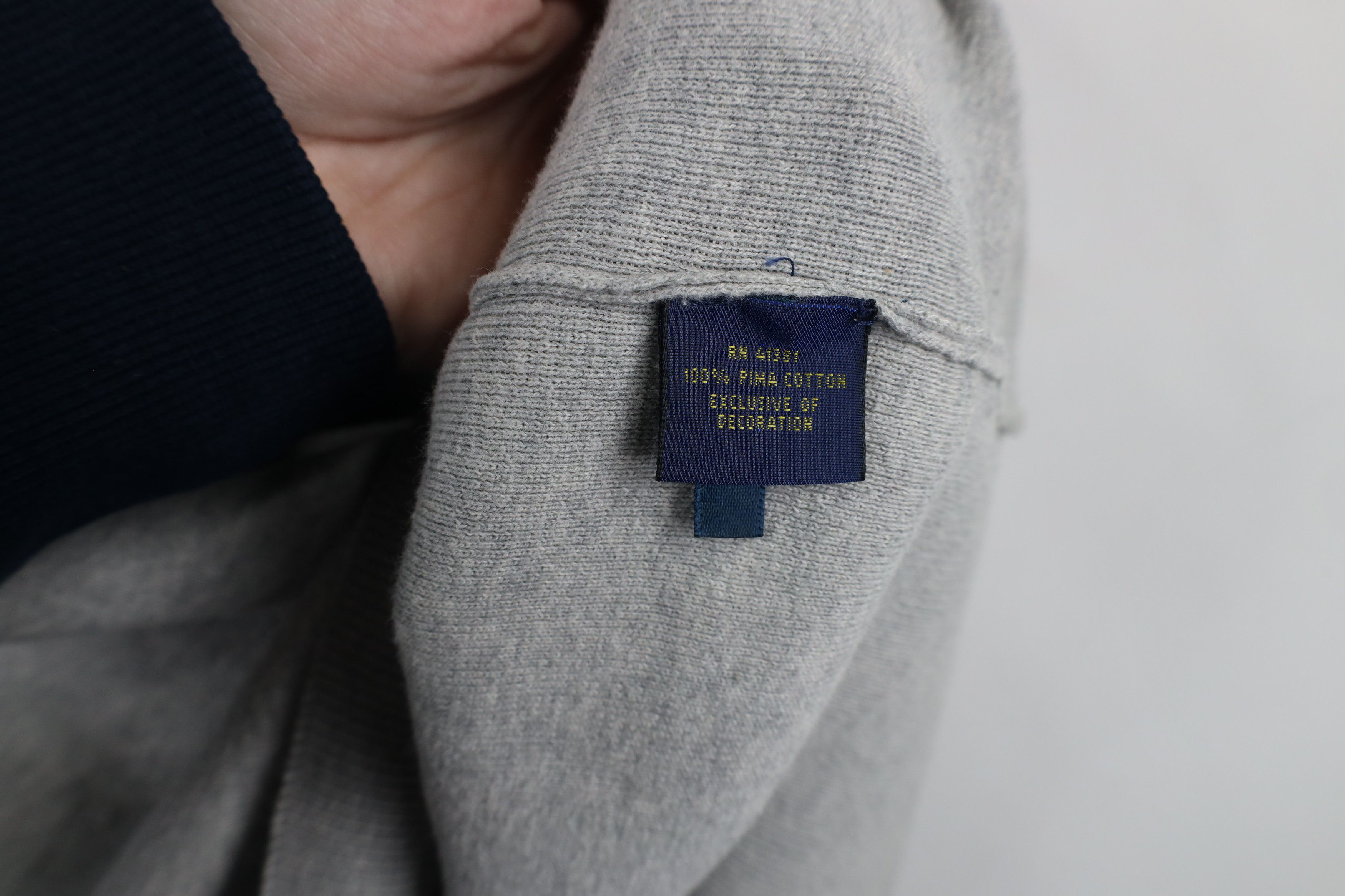 Ralph Lauren × Vintage Vintage Ralph Lauren Cotton Knit Sweater Vest Heather Gray Size US XXL / EU 58 / 5 - 6 Thumbnail
