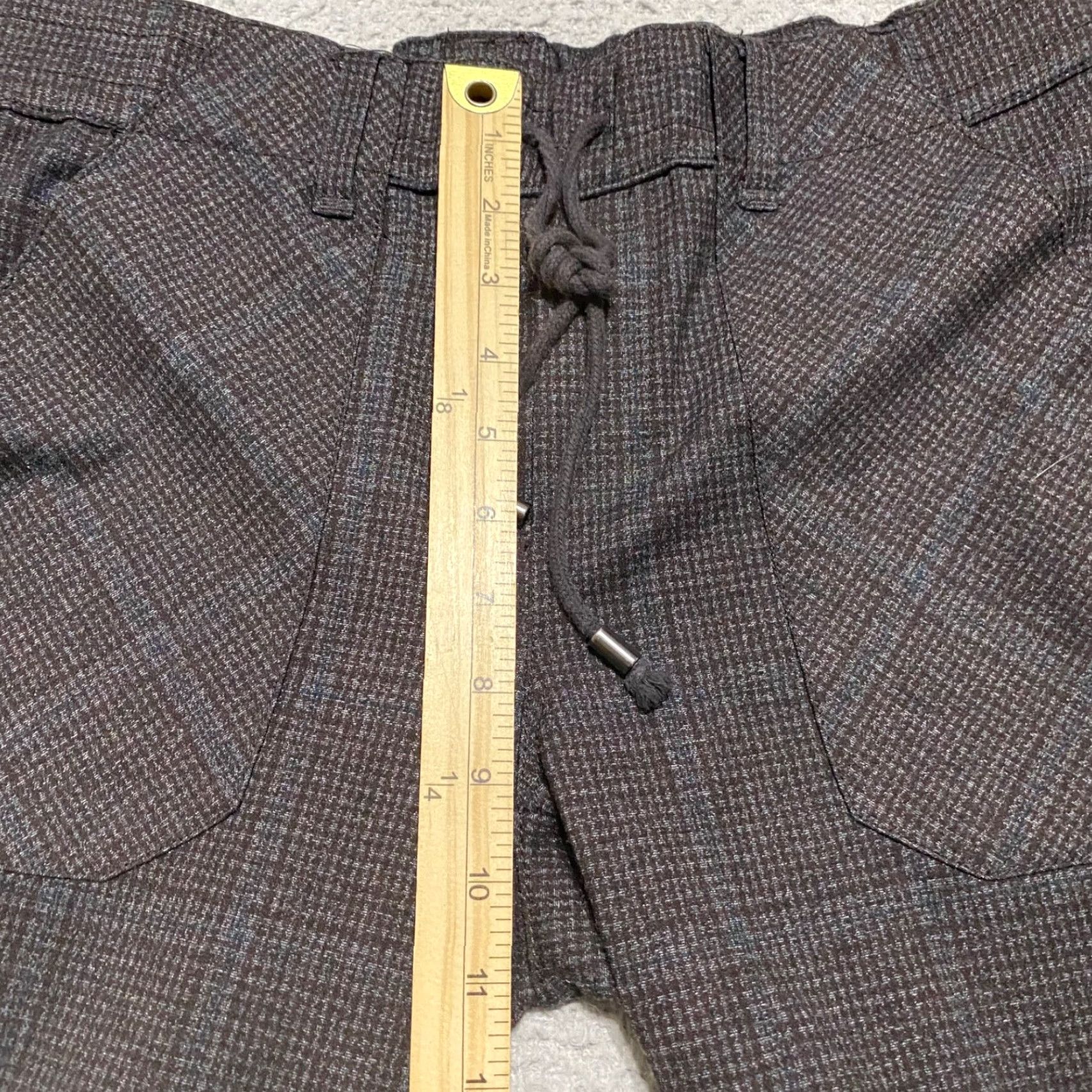 Vintage Democracy Pants Gray Plaid Pull On High Rise Ankle Business Casual Women M Size 30" / US 8 / IT 44 - 7 Thumbnail