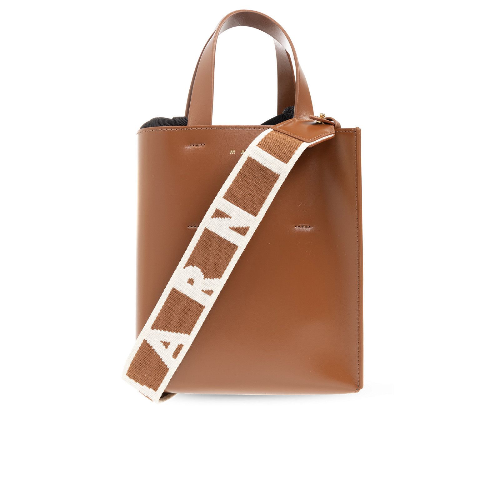 Marni MARNI Museo Brown Leather Top Handle Bag New & Authentic Size ONE SIZE - 1 Thumbnail