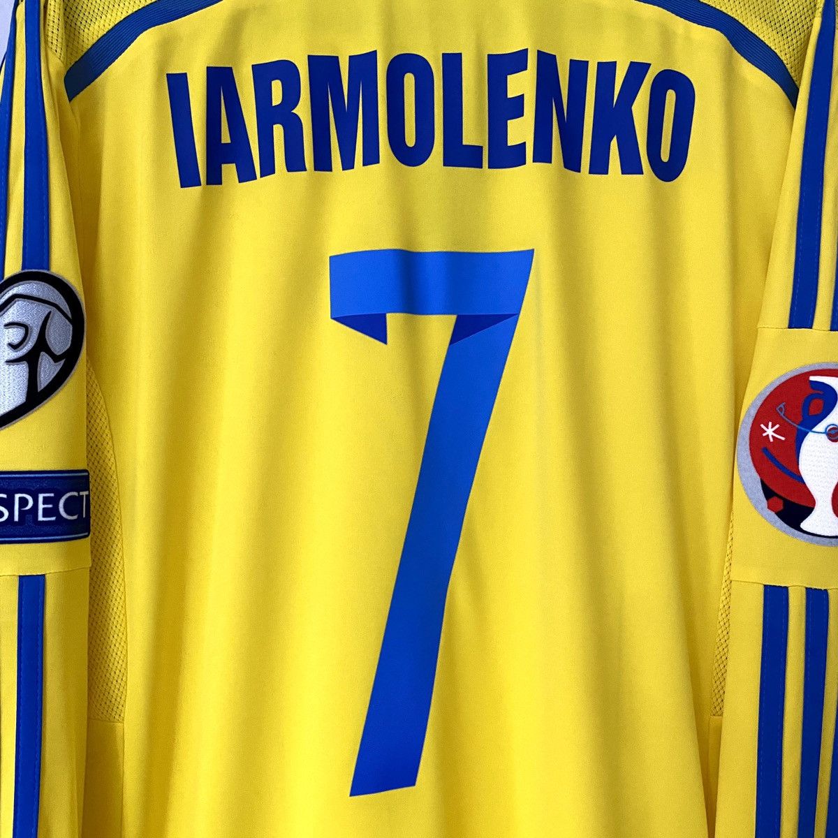 Adidas 2014 2016 GAME ISSUE Ukraine Yarmolenko Adidas Soccer Jersey Size US M / EU 48-50 / 2 - 11 Thumbnail