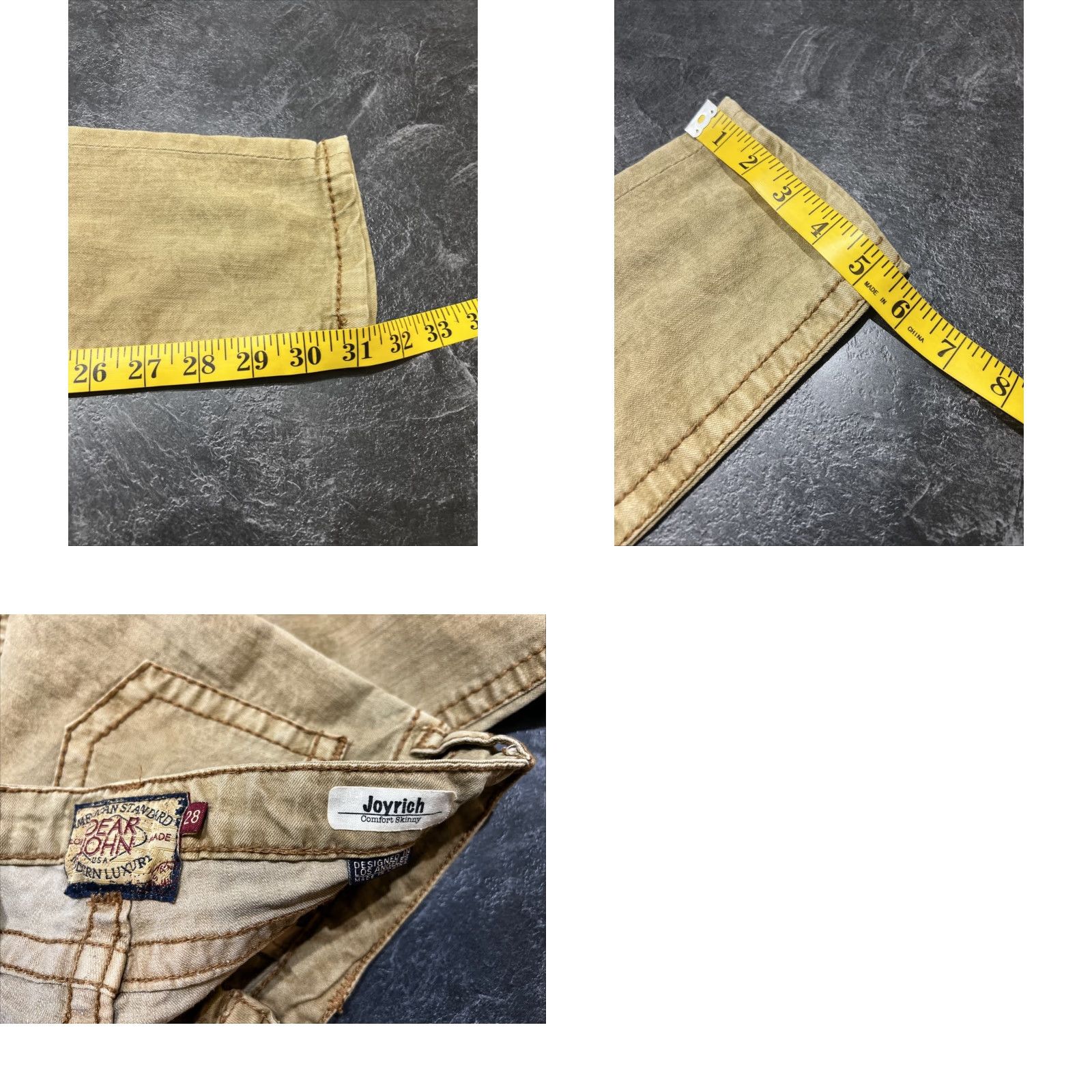 Joyrich Dear John Jeans Women’s 28 Khaki Skinny Comfort Corduroy Flat Front 90s City Casual Workwear Pants Size 28" / US 6 / IT 42 - 8 Thumbnail