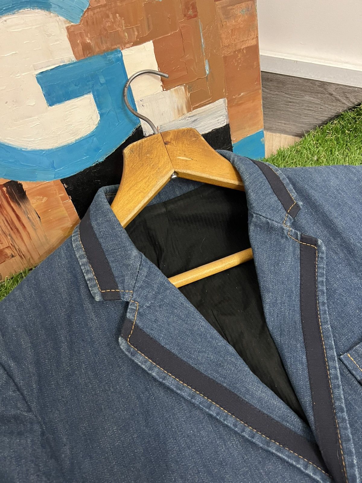 Alexander McQueen Sample Alexander McQueen Denim Jacket Blazer Y2k Luxury Size US L / EU 52-54 / 3 - 9 Thumbnail