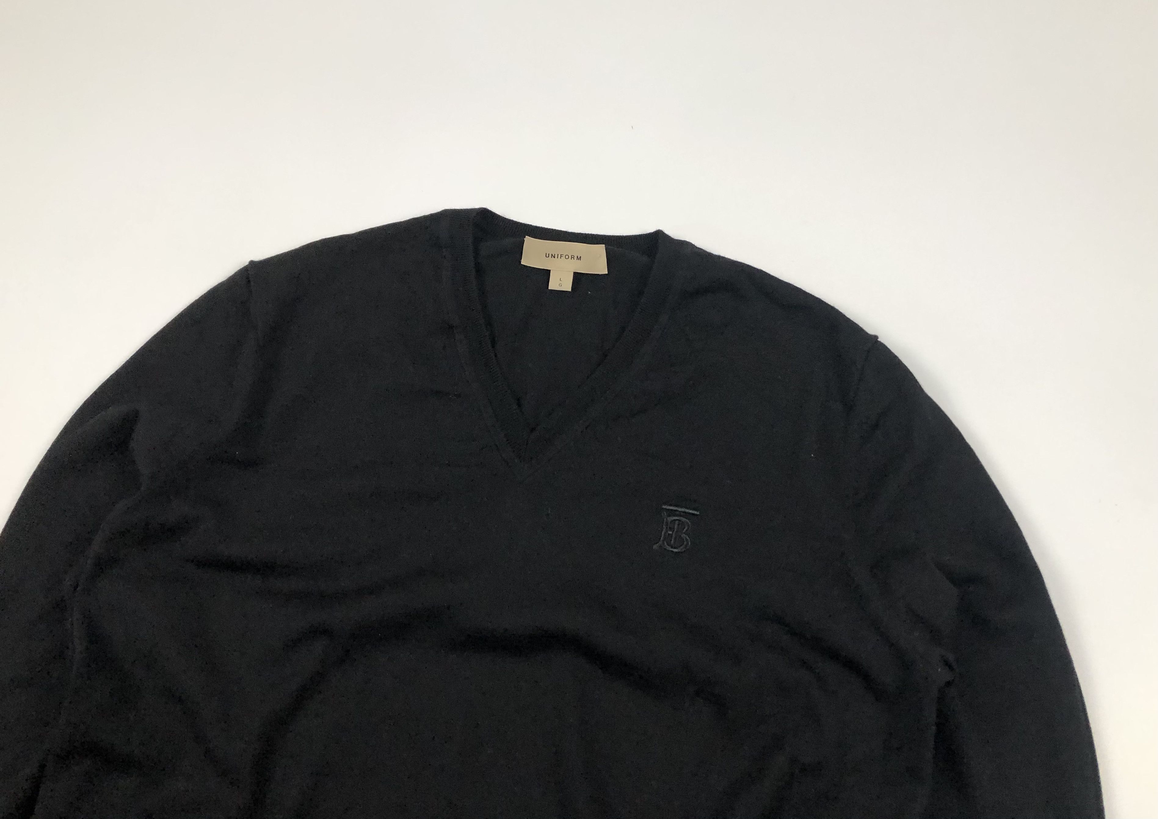 Burberry Burberry “Uniform” Merino Wool V-Neck Jumper Size US L / EU 52-54 / 3 - 2 Thumbnail
