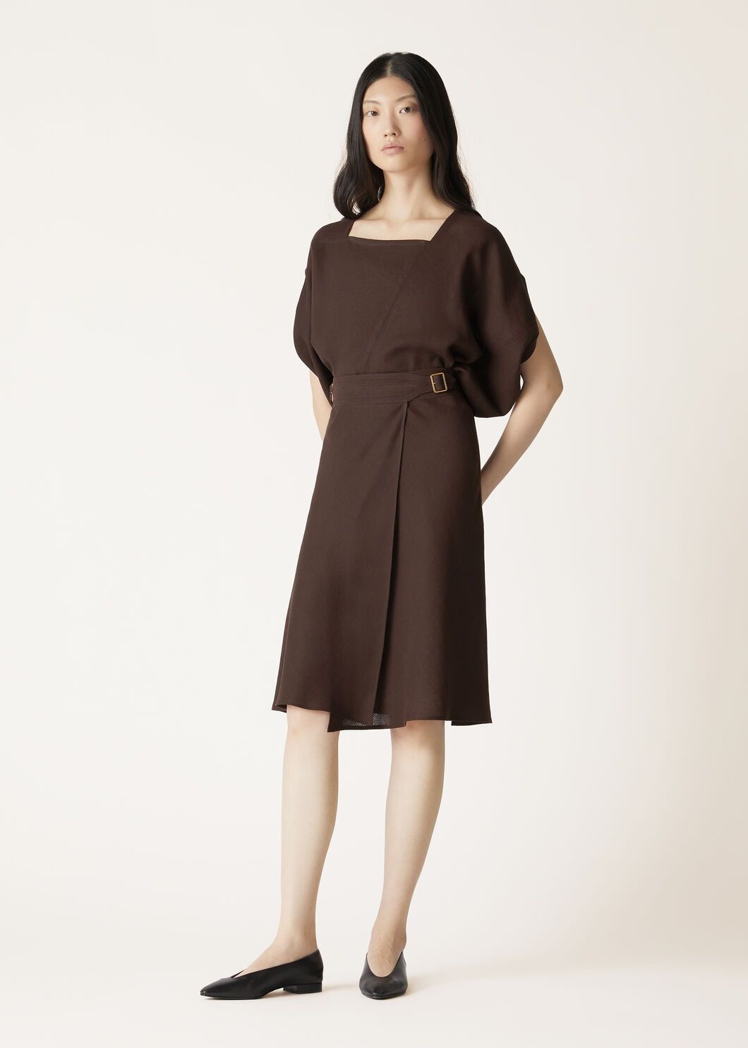 Loro Piana o1srvl11e0825 FAO3387 Gaia Blouse in Brown Size L / US 10 / IT 46 - 2 Thumbnail