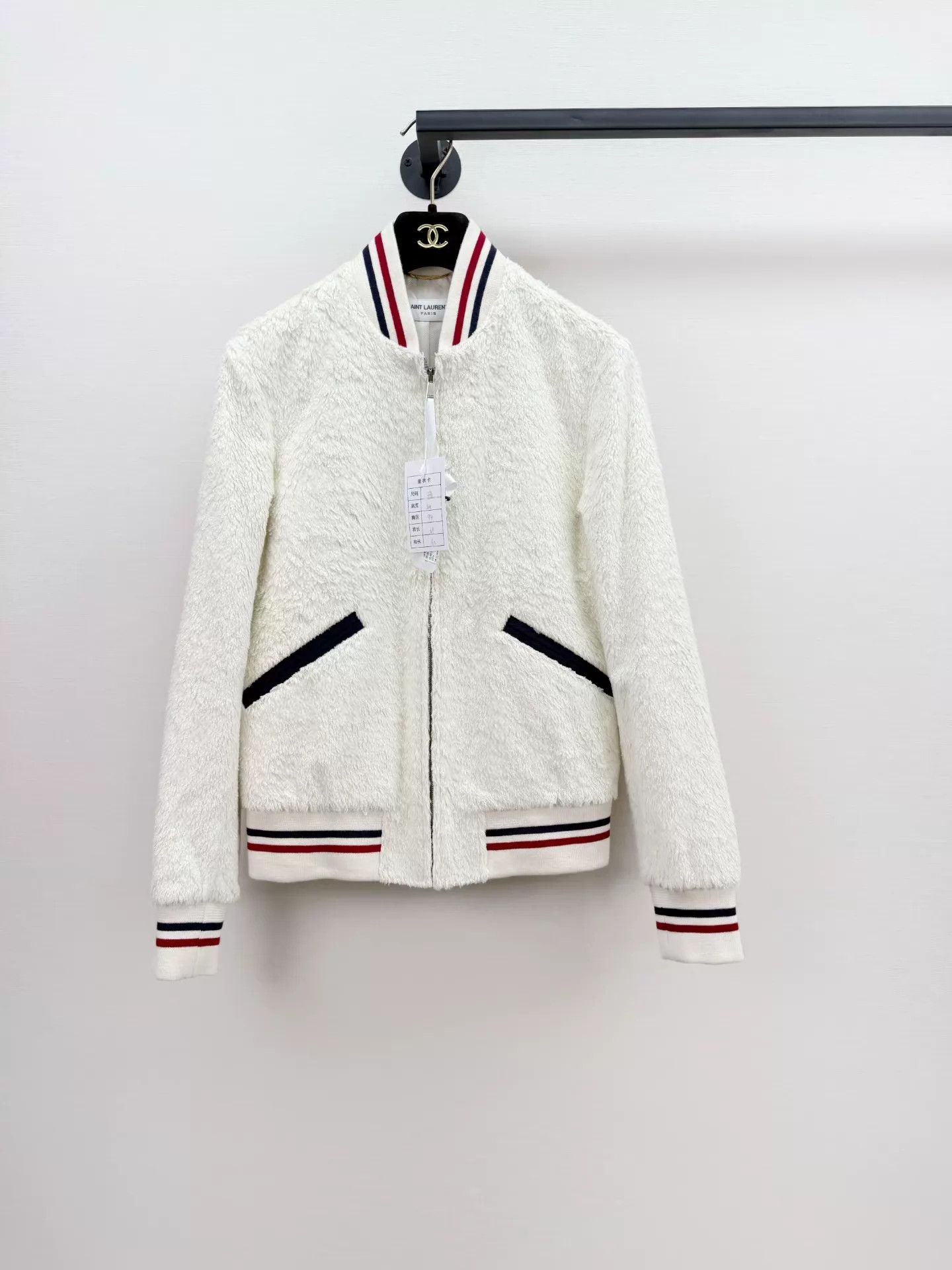 Saint Laurent Paris Saint Laurent SLP Wool Paneled Baseball Jacket 34 Like New Size XS / US 0-2 / IT 36-38 - 1 Thumbnail