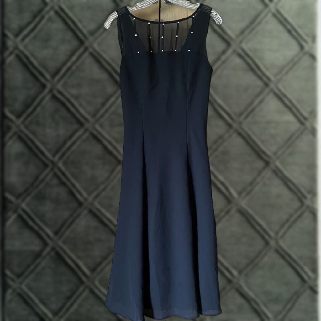 sachin and babi light blue dress Dark blue 1920s-inspired satin and lace formal evening dress – LaVieDelight