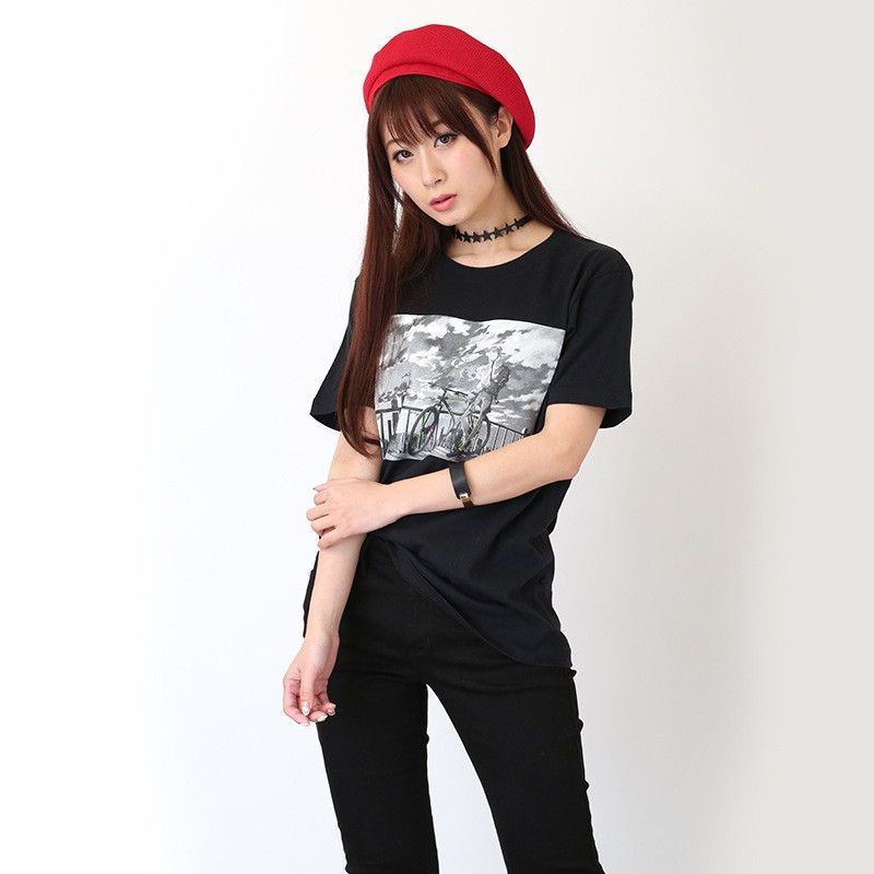Anime Evangelion Radio EVA "The bicycle ASUKA" Tee Size US M / EU 48-50 / 2 - 11 Thumbnail