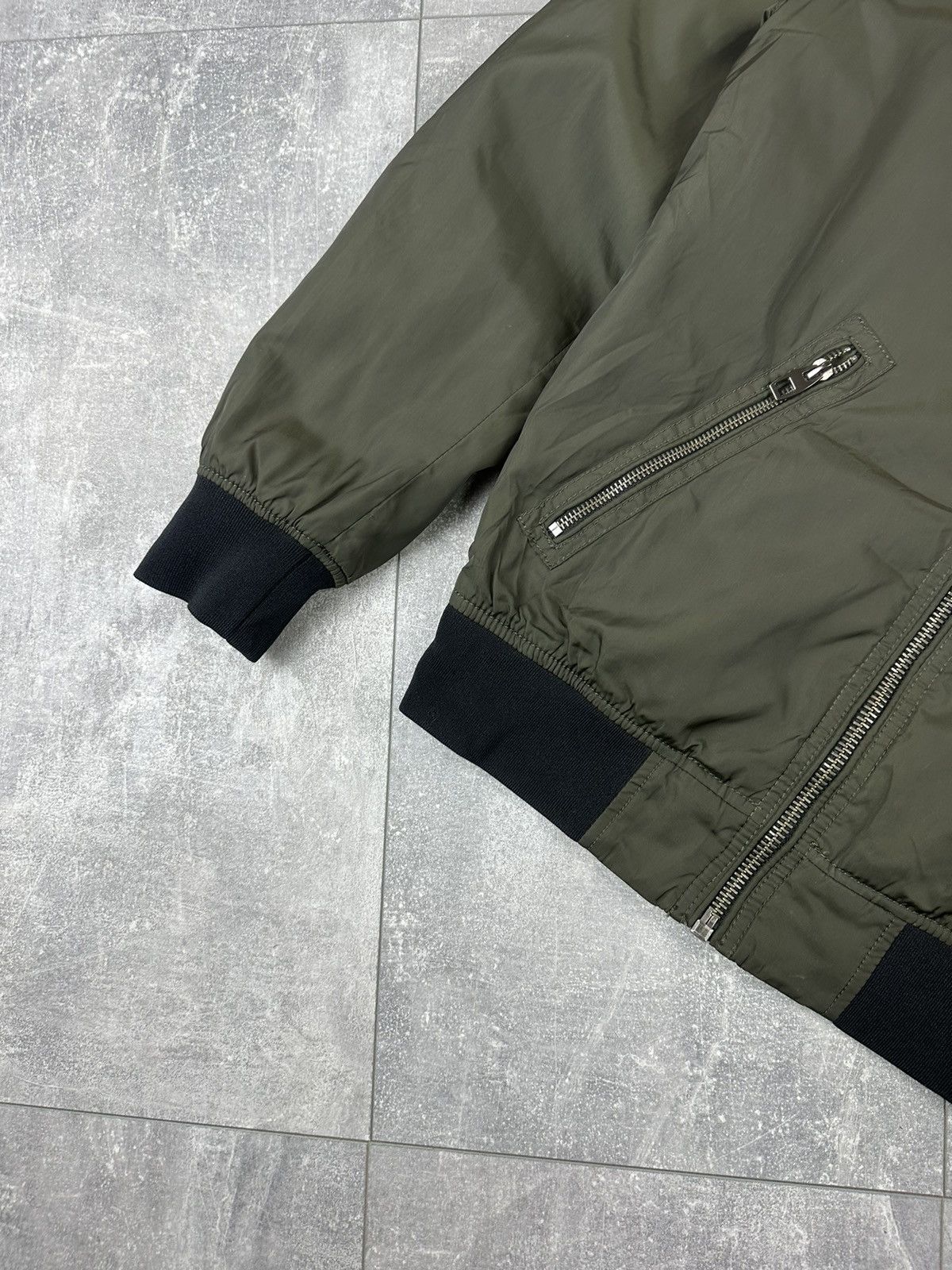 Zara Zara MA1 Nylon Bomber Khaki Light Vintage Jacket Size US M / EU 48-50 / 2 - 2 Thumbnail