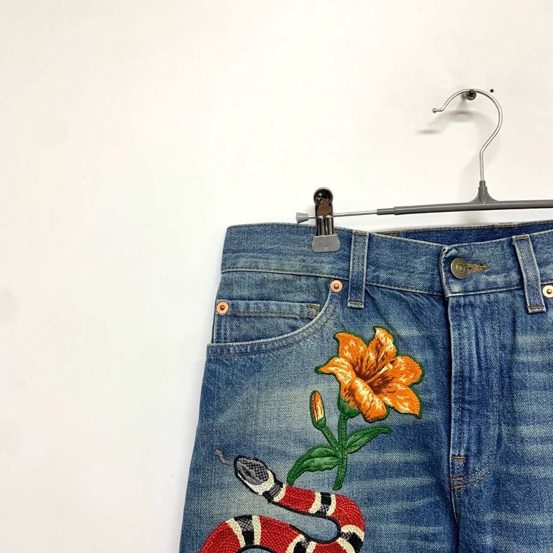 Gucci Gucci Snake-patterned jeans Size 25" / US 0 / IT 36 - 5 Thumbnail