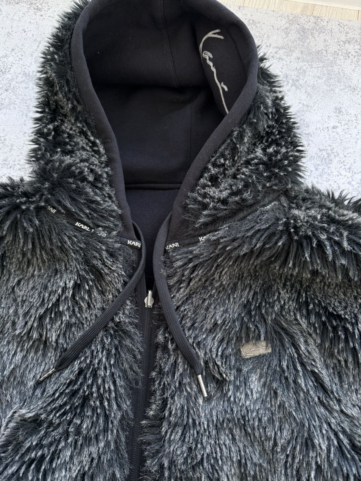Vintage Rare Karl Kani Reversible Y2K Vintage Fur Zip Hoodie Jacket Size US XL / EU 56 / 4 - 7 Thumbnail