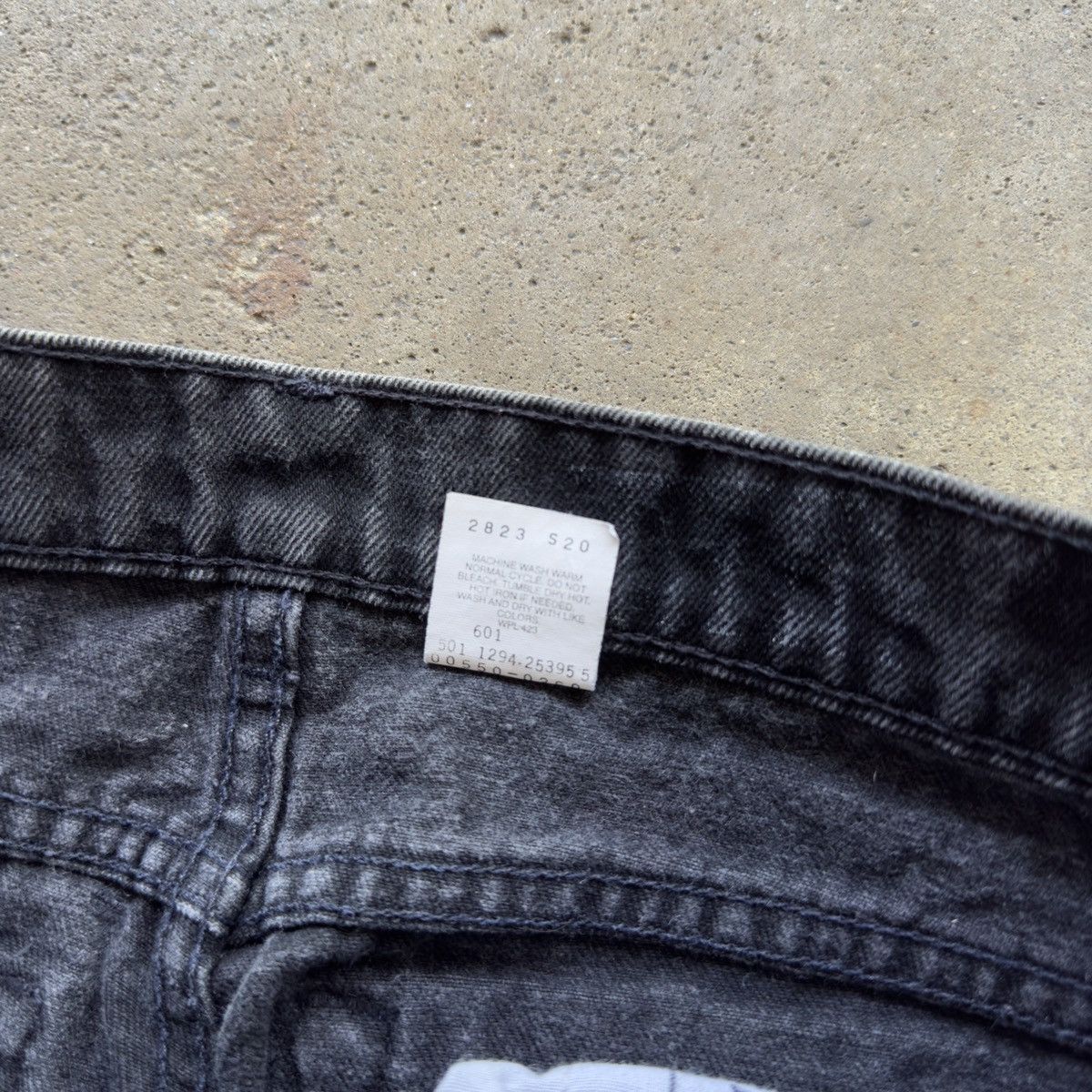 Faded Black Levi's 550 Jeans ERD Grunge Thrashed Skater
