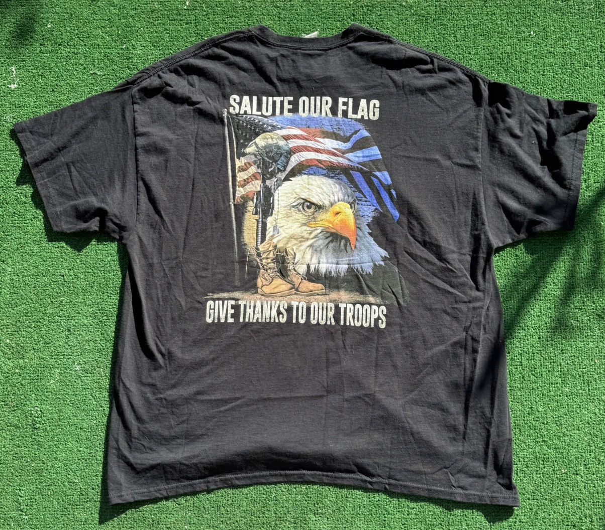 Gildan ‘Salute Our Flag’ T-Shirt Size US XXL / EU 58 / 5 - 4 Thumbnail