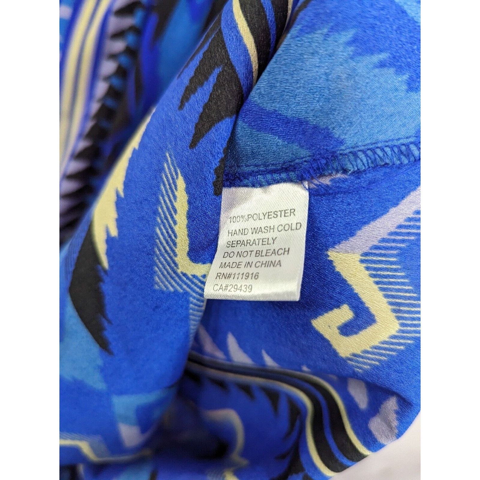 Anthropologie Yumi Kim Dress Women Large Aztec Southwestern Blue Spaghetti Size L / US 10 / IT 46 - 7 Thumbnail